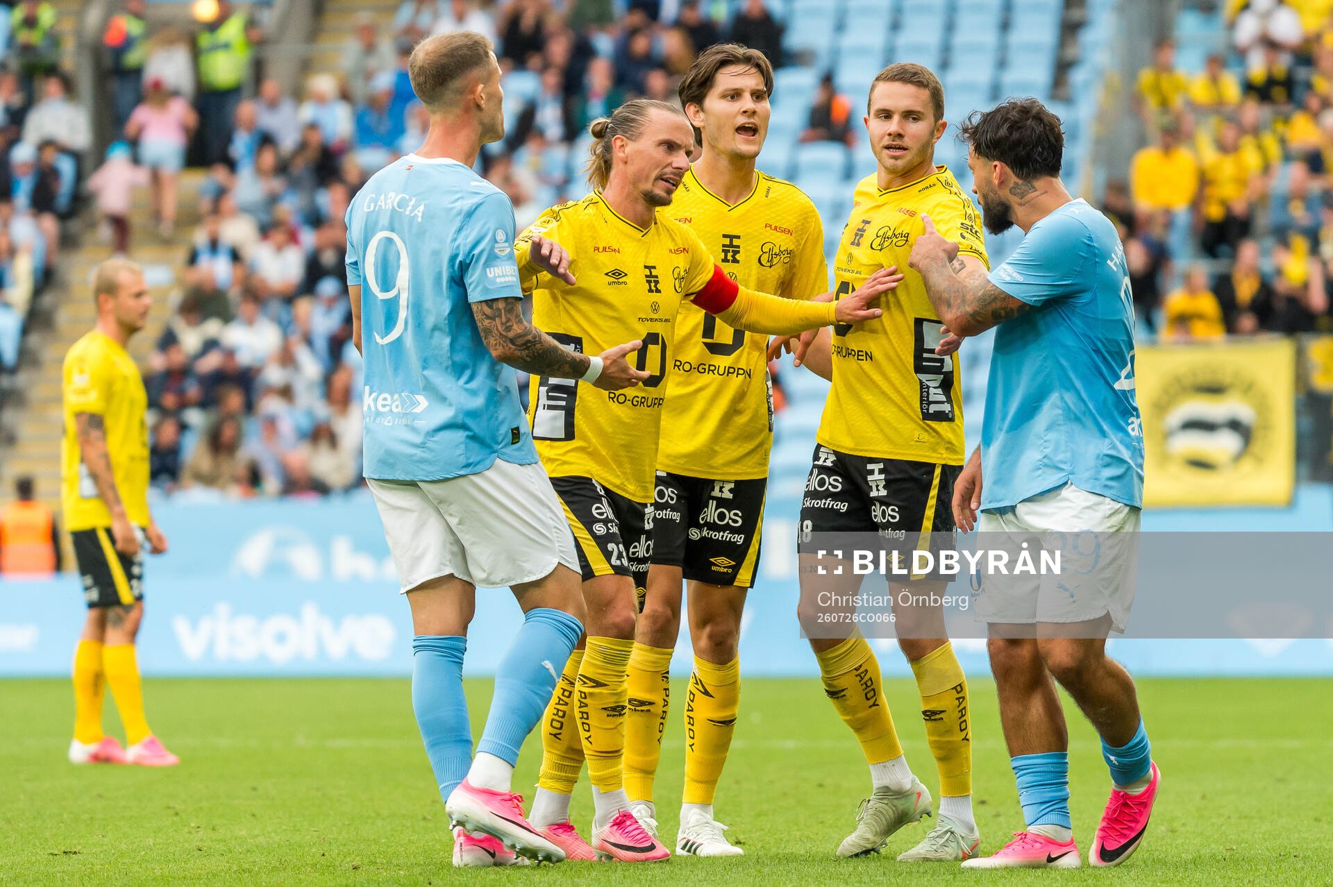 under fotbollsmatchen i Allsvenskan mellan Malmö FF och