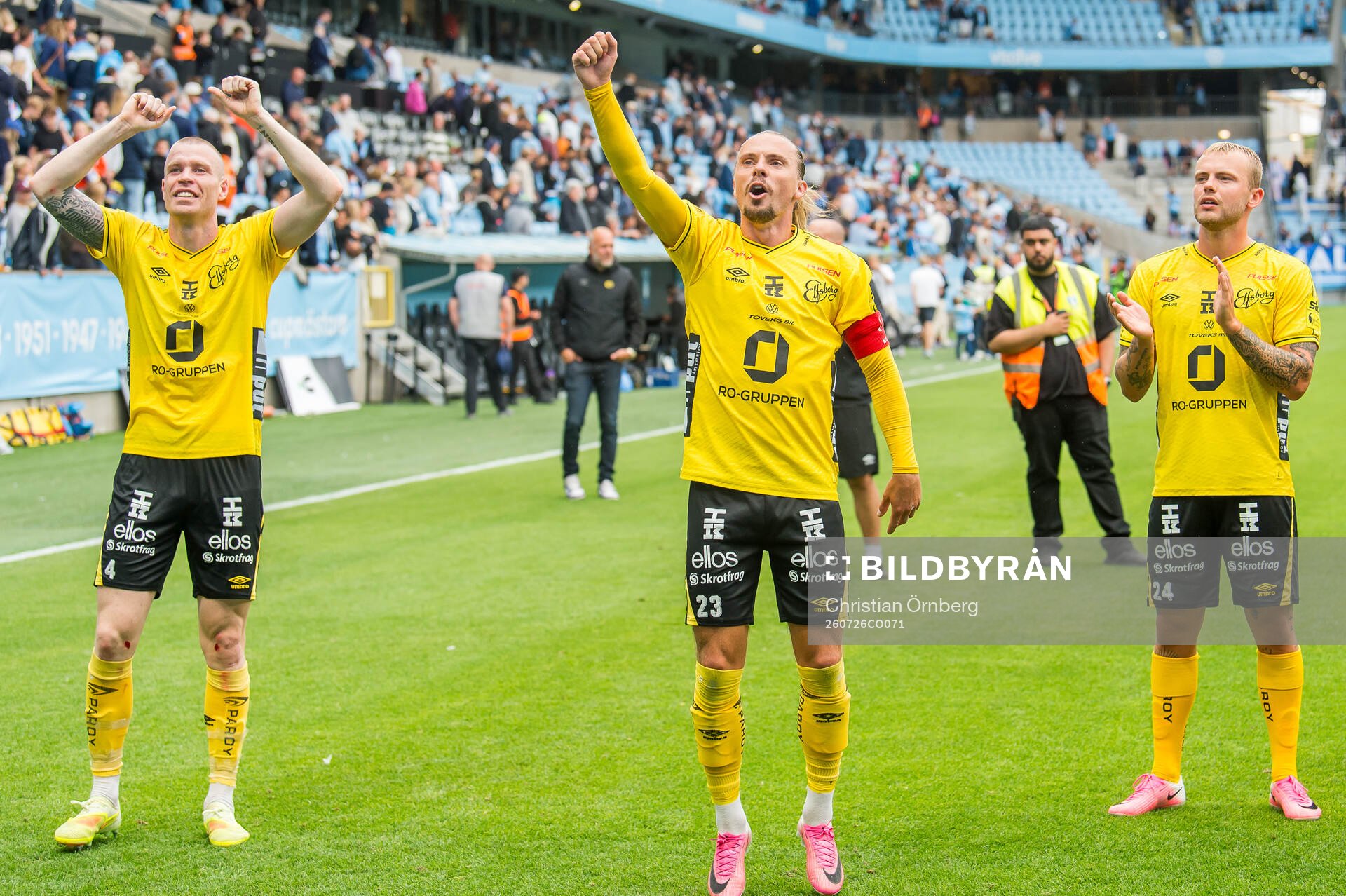 Elfsborgs Thomas Isherwood, Niklas Hult och Frederik Ihler