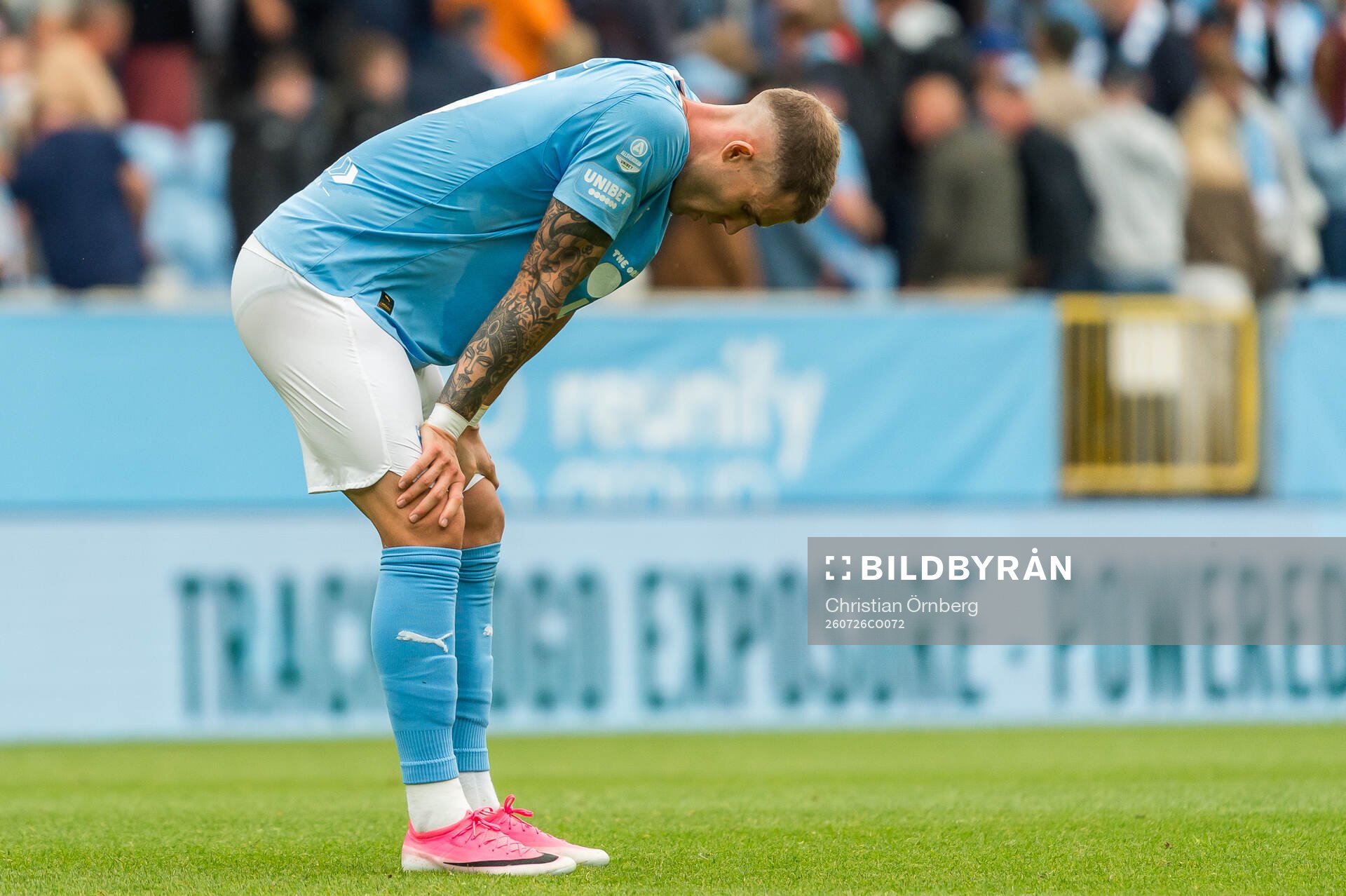 Malmö FFs Diego Garcia deppar