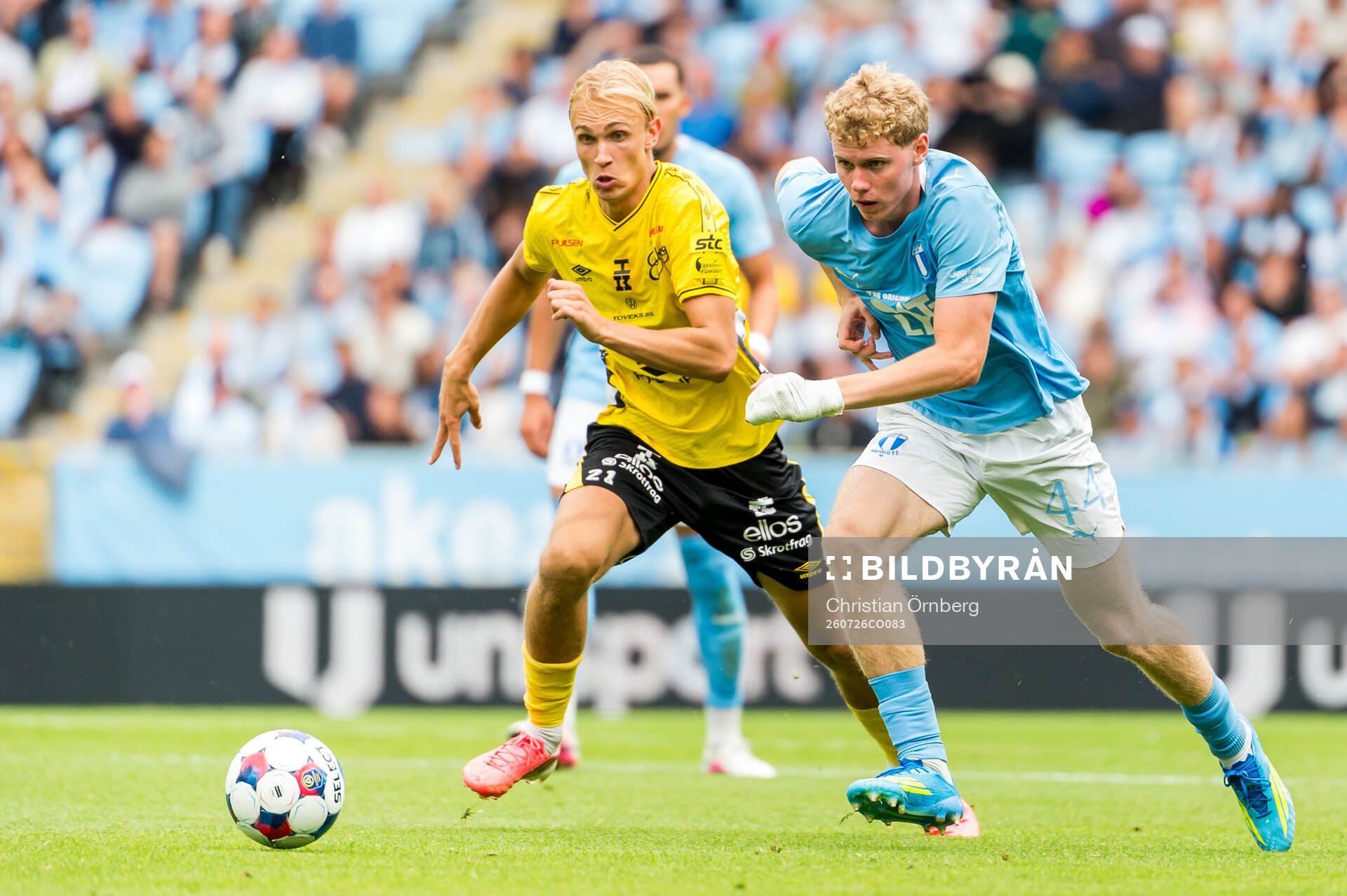 Elfsborgs Leo Östman och Malmö FFs Malte Frejd Pålsson