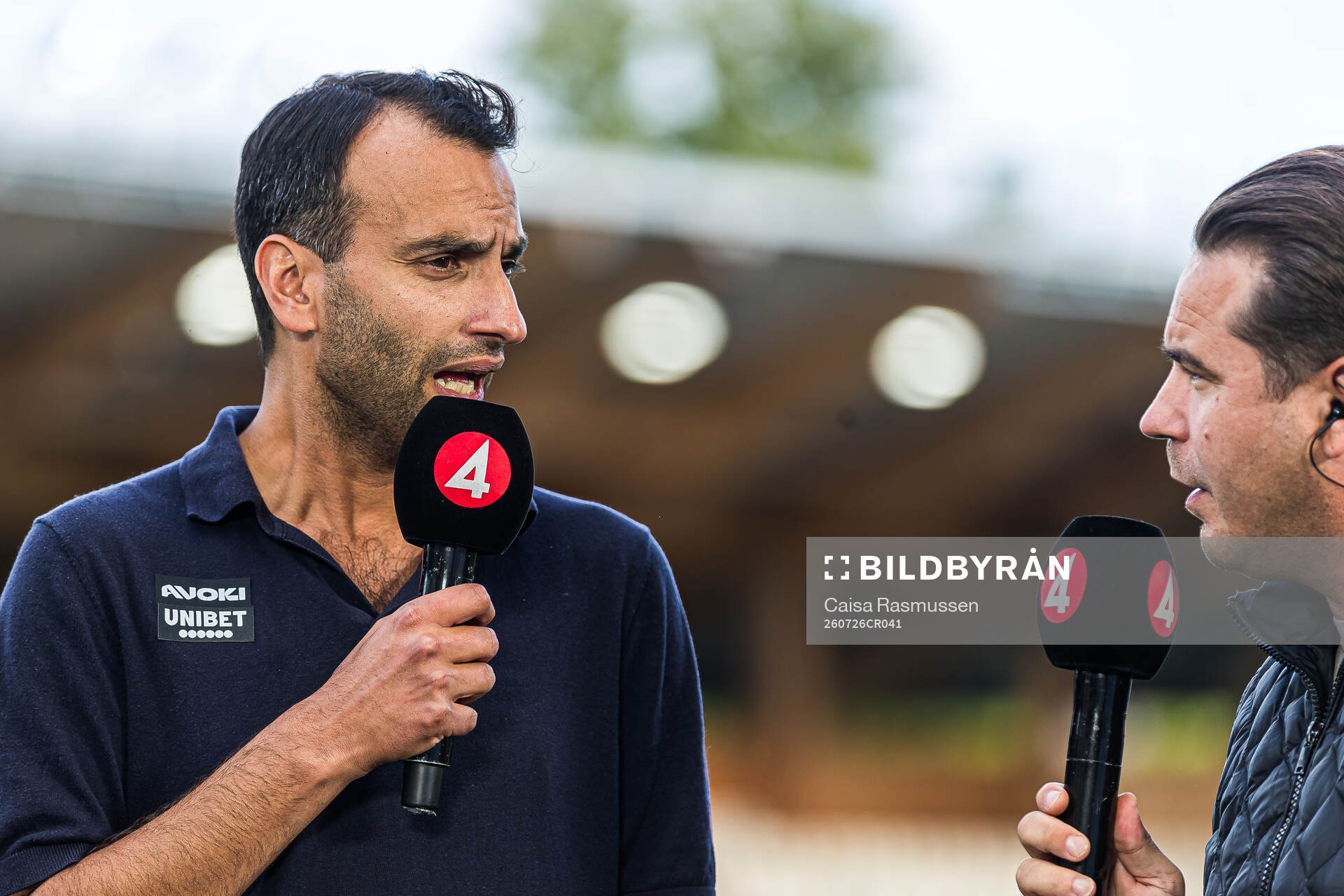 Sirius tränare Andreas Engelmark och TV4s Nordin Gerzic