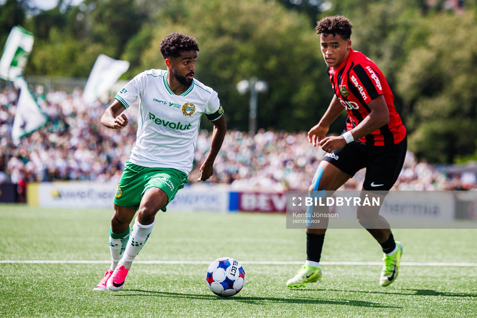 Hammarbys Tesfaldet Tekie och Brommapojkarnas Sion Oppong