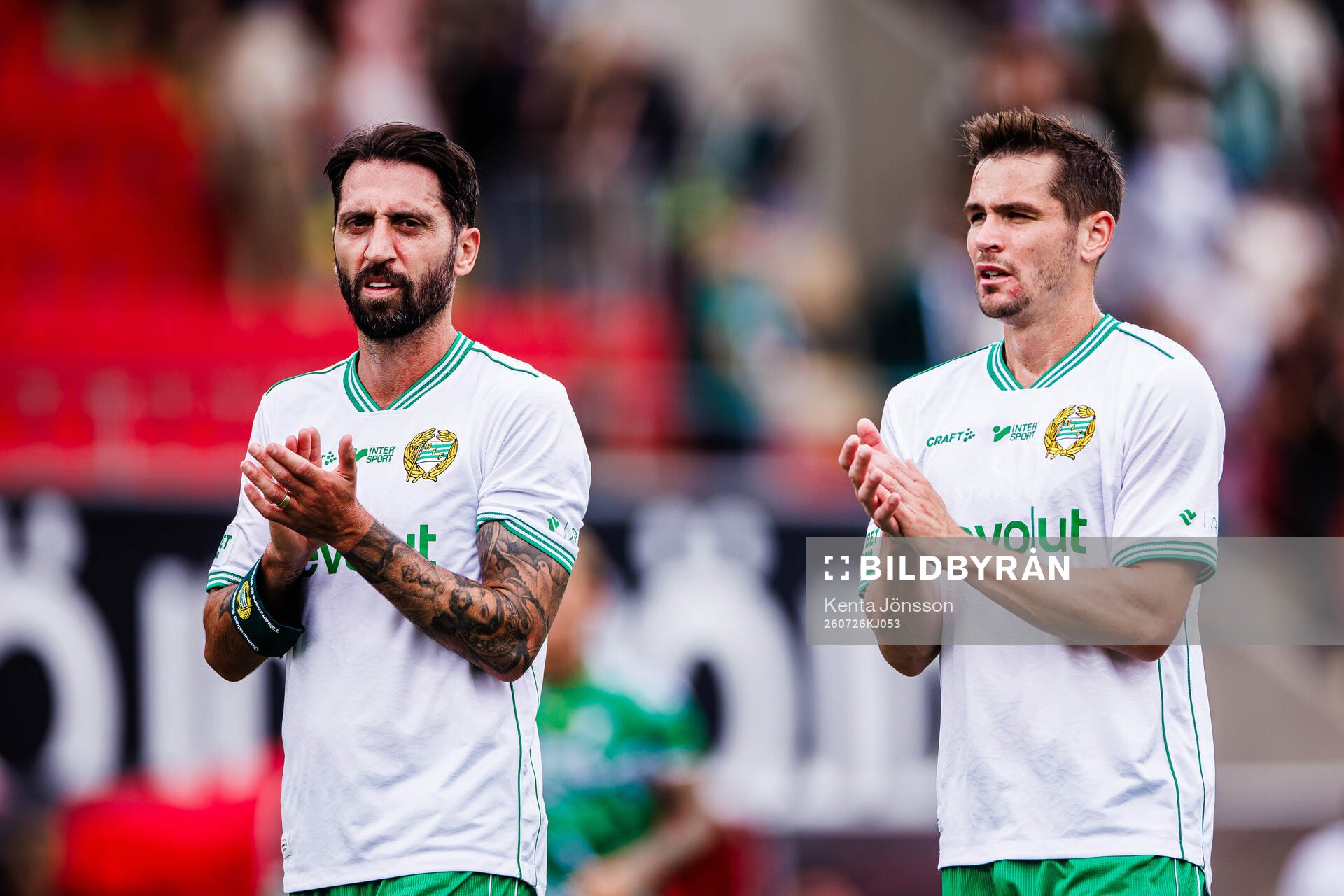 Hammarbys Nahir Besara och Oscar Johansson Schellhas deppar