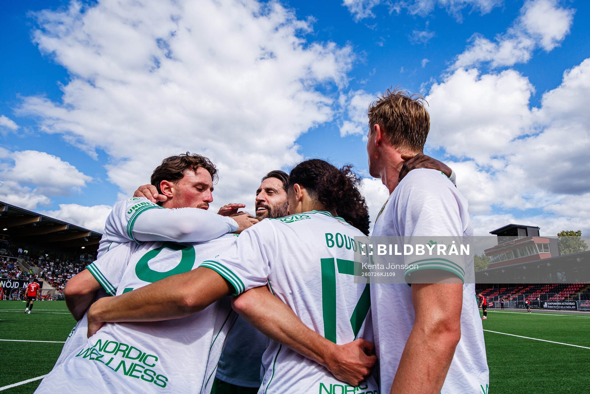 Hammarbys Noah Persson, Victor Lind, Amin Boudri, Nahir