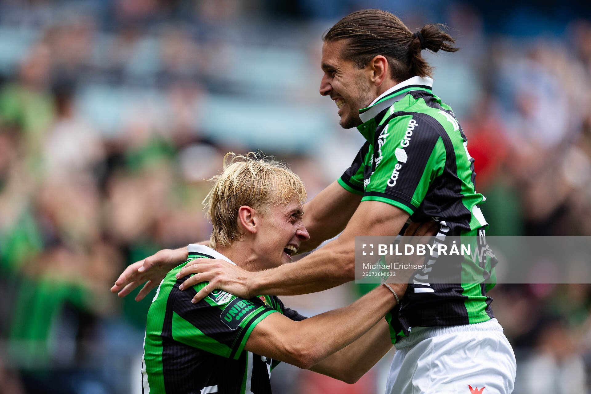 GAIS Henry Sletsjøe jublar ihop med Nikola Vasic