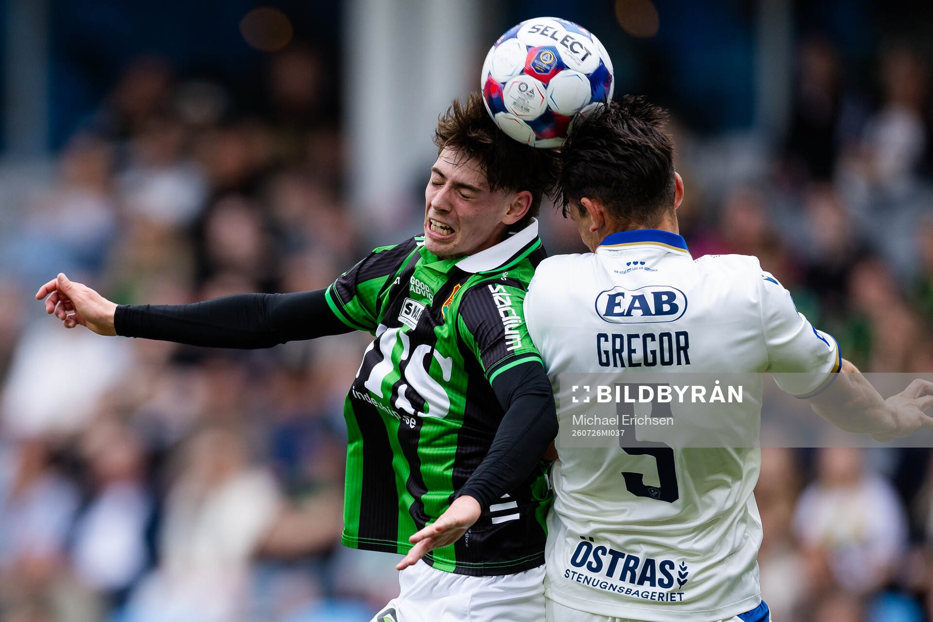 GAIS Simon Jørgensen och Halmstads Pascal Gregor