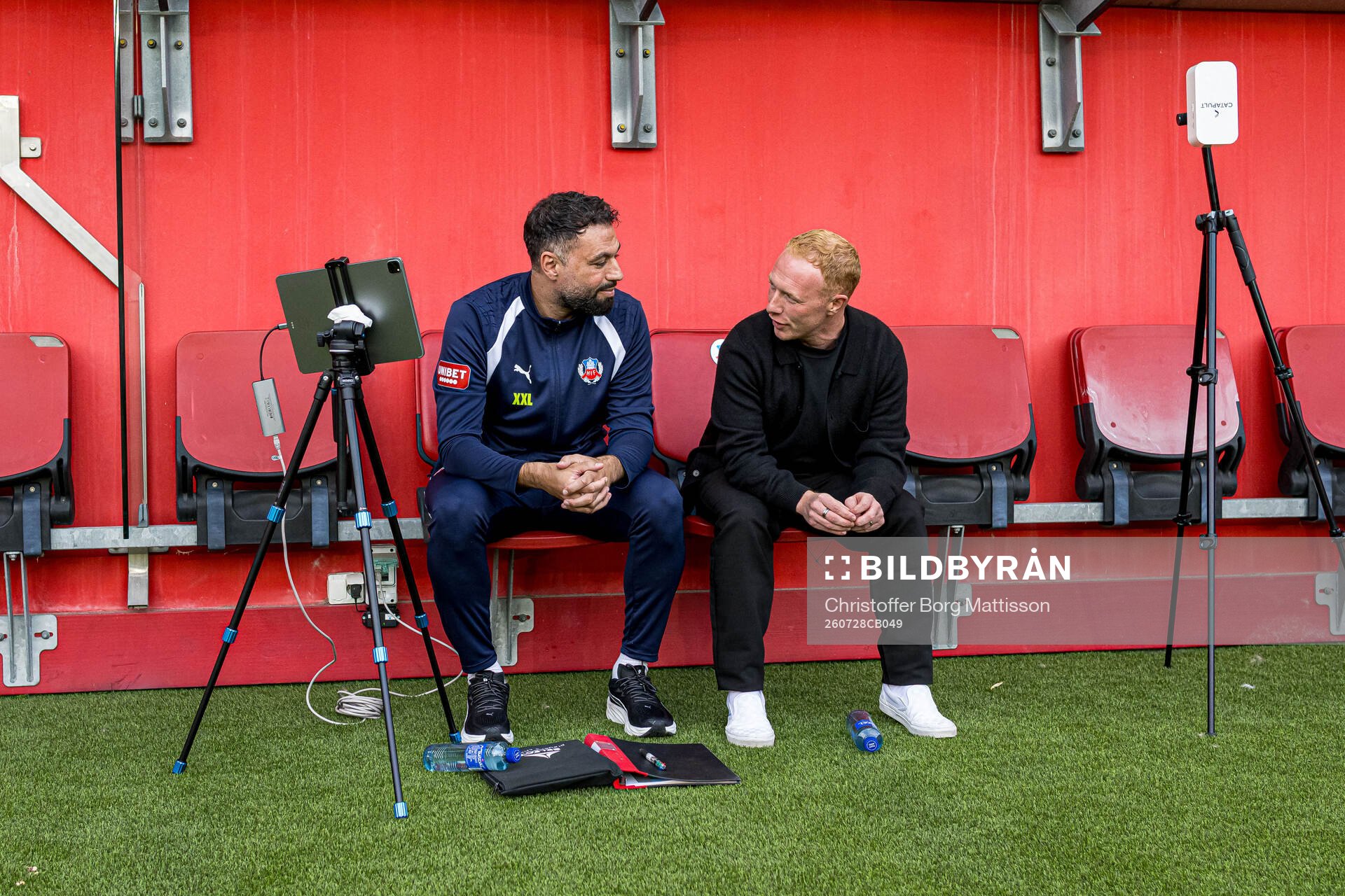 Helsingborgs assisterande tränare Imad Khalili och manager