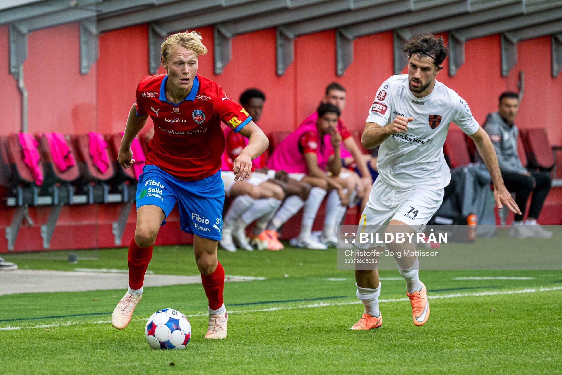 Helsingborgs Alvin Nordin och Nordic Uniteds Christian