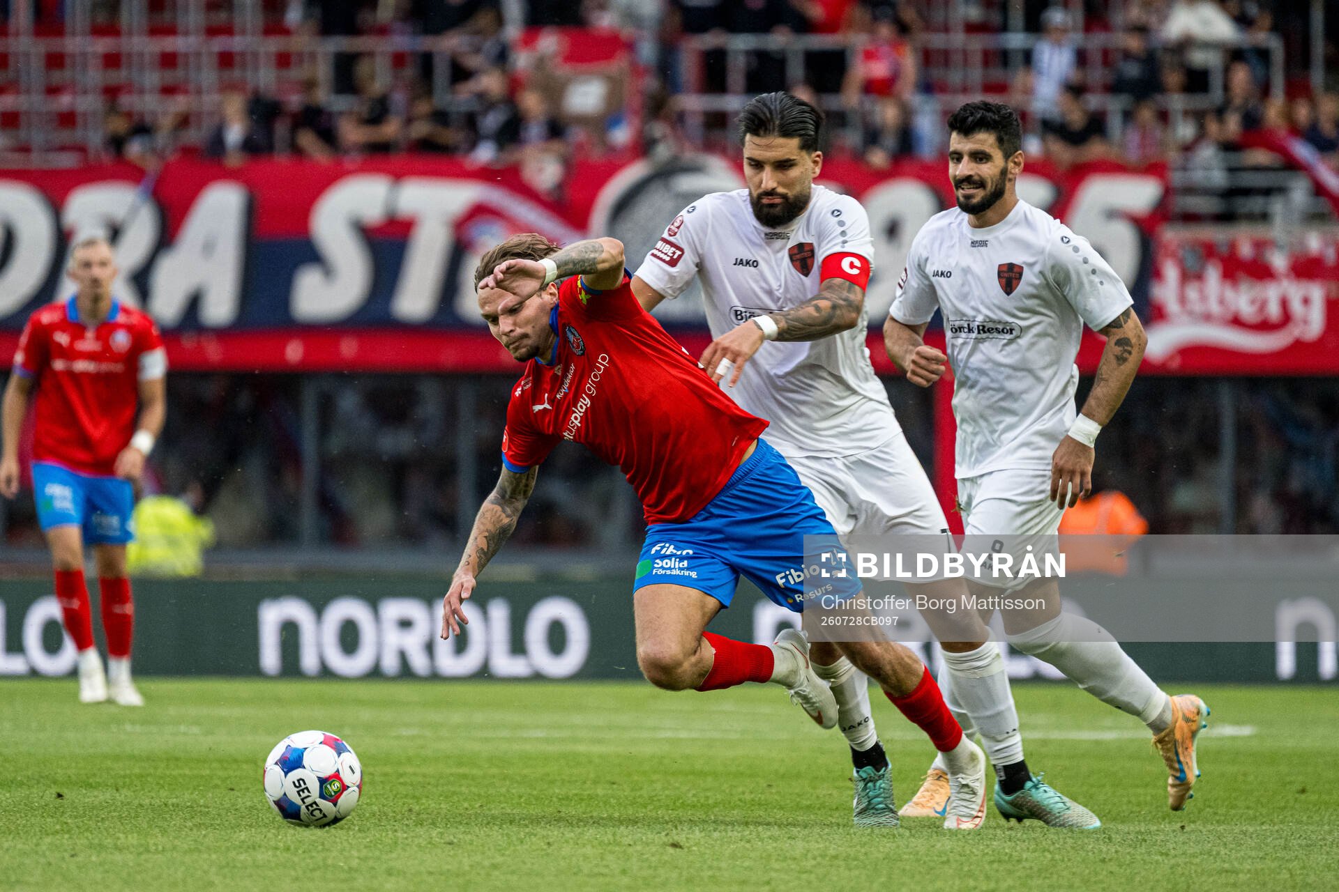 Helsingborgs Julian Larsson och Nordic Uniteds Jonathan