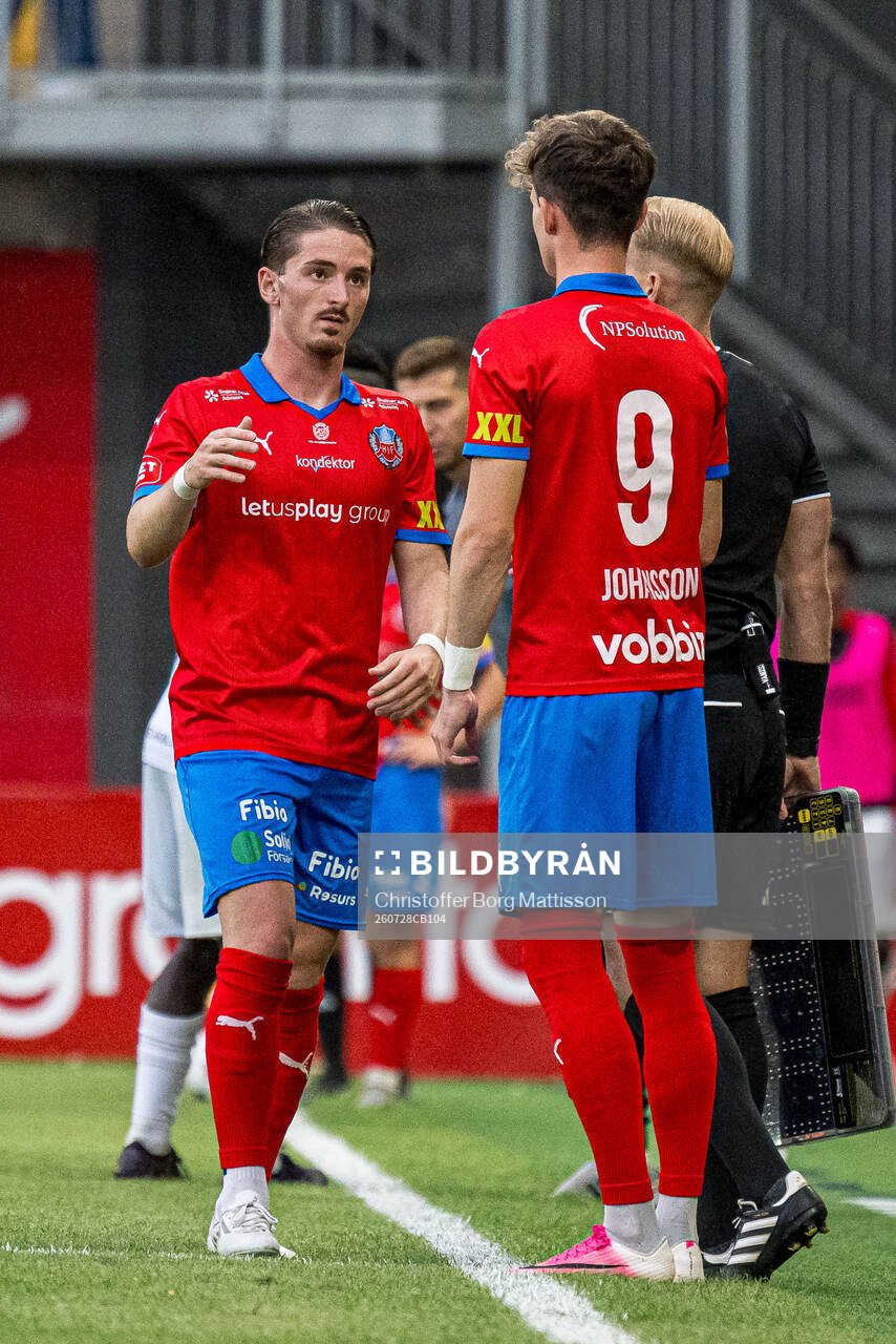 Helsingborgs Timothe Rupil och Alexander Johansson