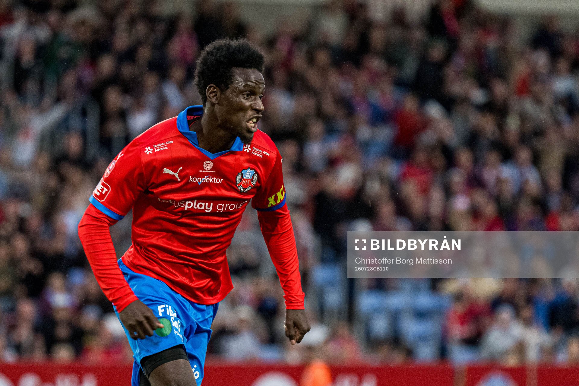 Helsingborgs Daouda Amadou jublar