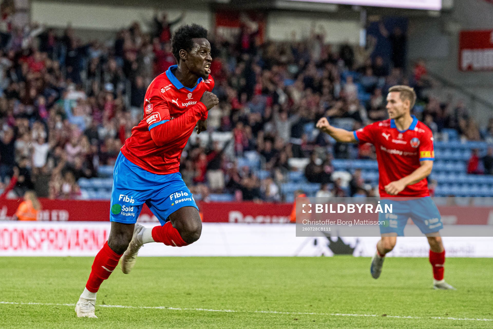 Helsingborgs Daouda Amadou jublar