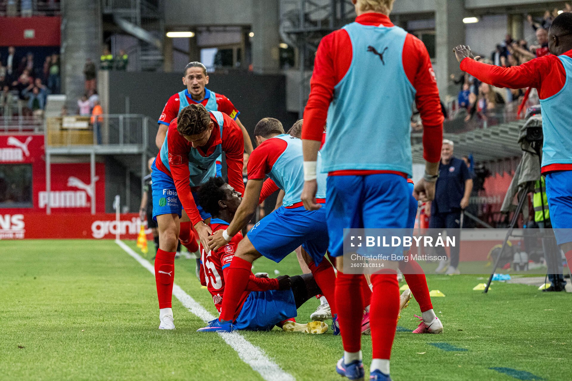 Helsingborgs Daouda Amadou jublar