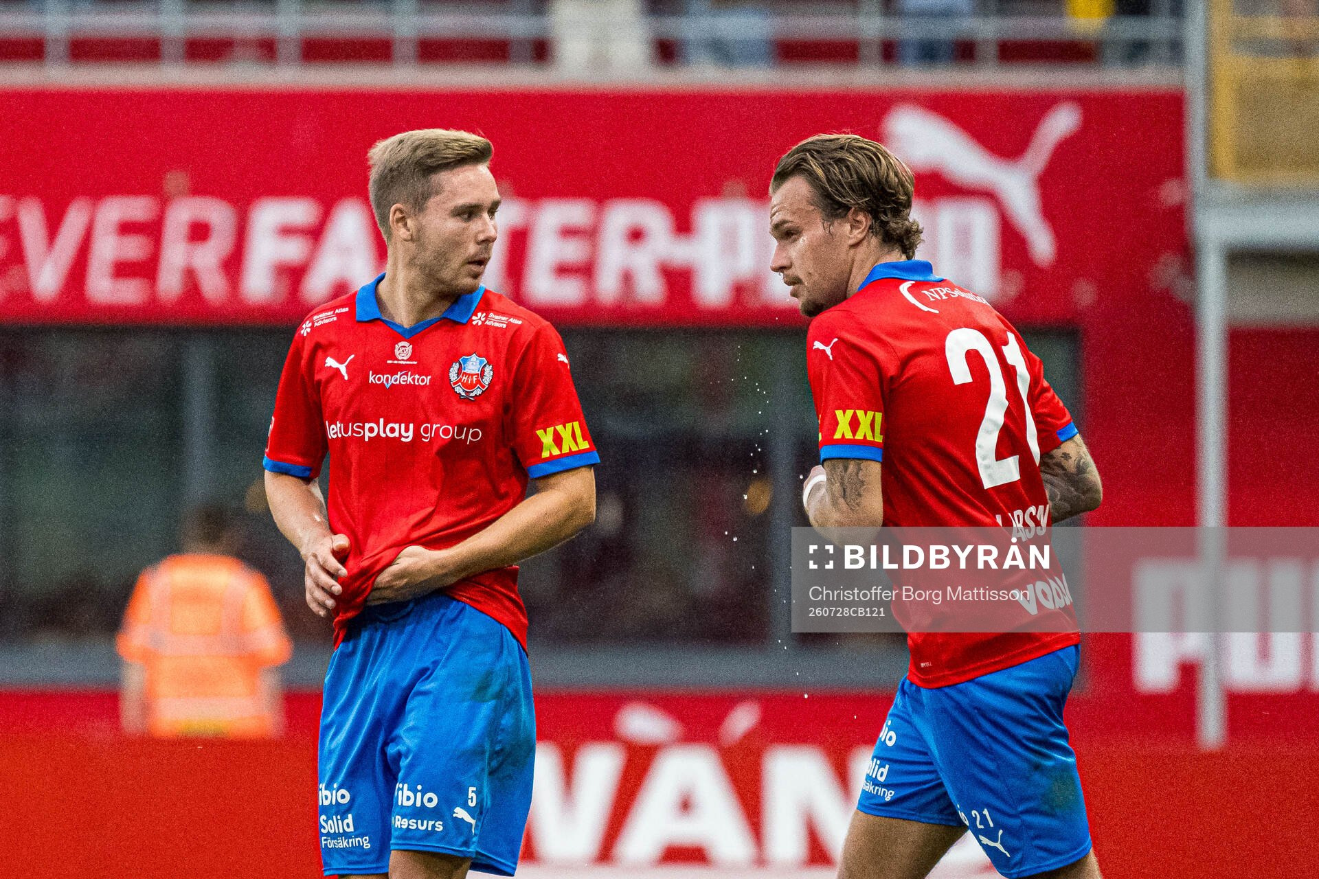 Helsingborgs Simon Bengtsson och Julian Larsson