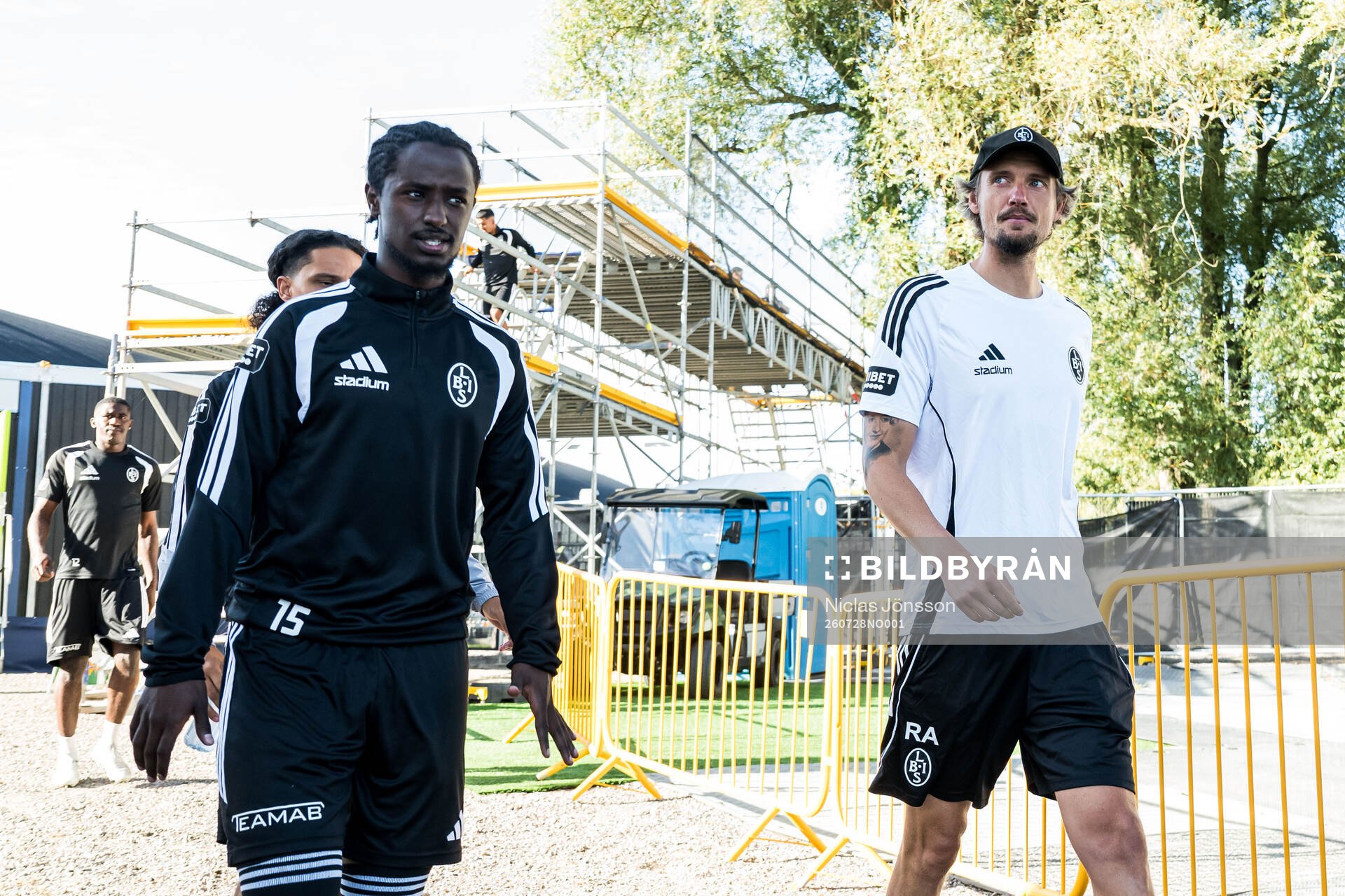 Landskronas Max'Med Omar Mohamed och tränare Robin Asterhed