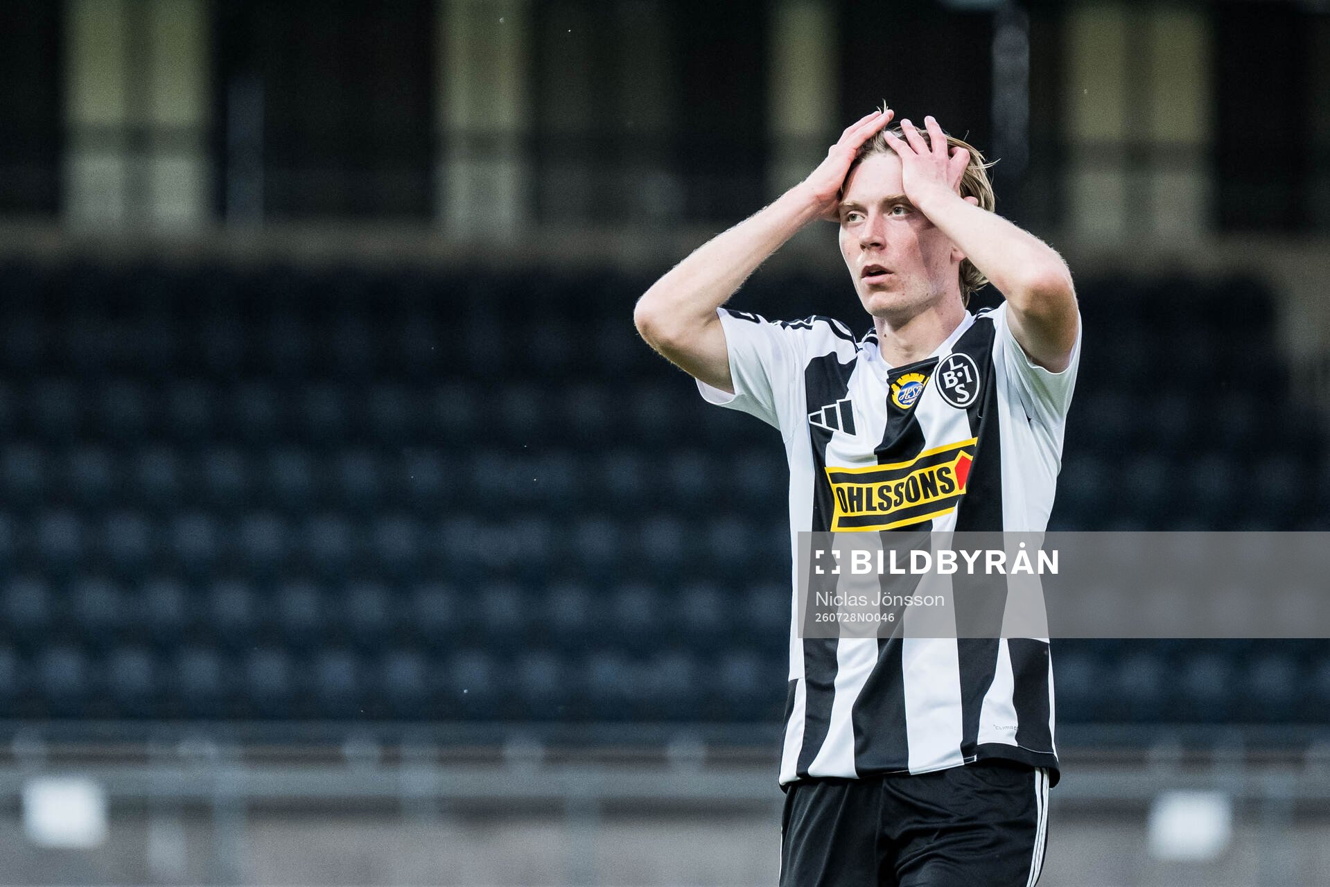 Landskronas Adam Egnell reagerar