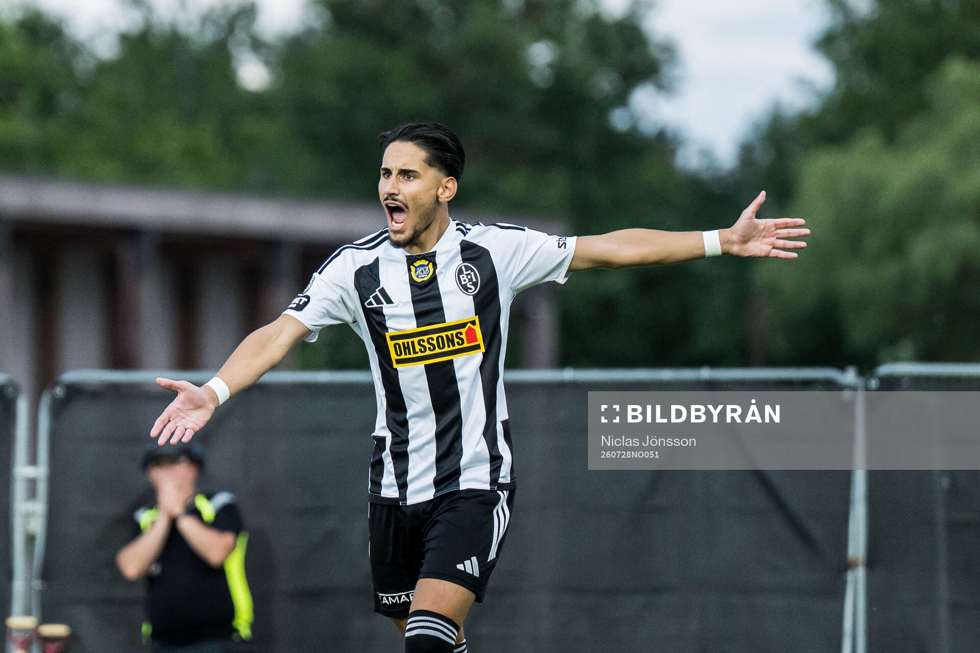 Landskronas Enes Hebibovic reagerar