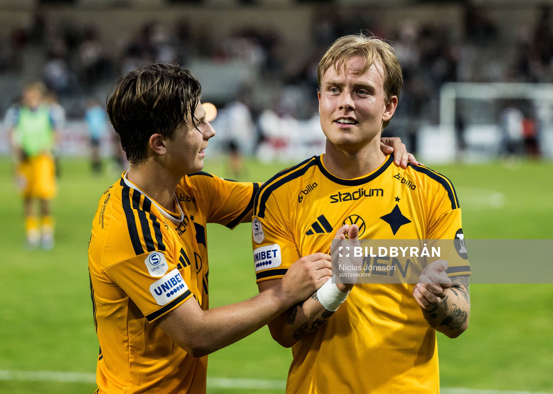 IFK Norrköpings Axel Brönner och Isak Andri Sigurgeirsson