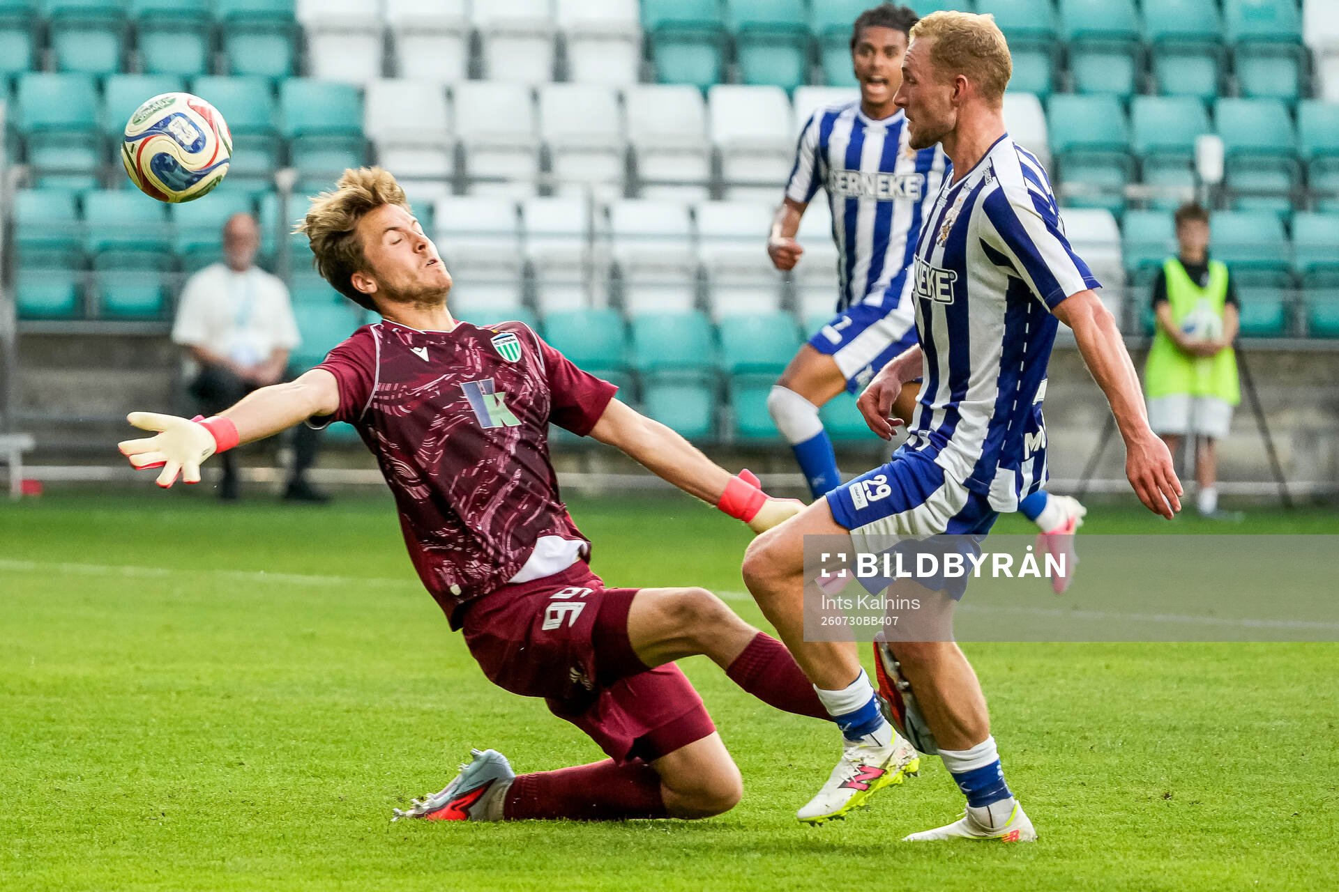 Goalkeeper Karl Vallner of Levadia Tallinn and Adam