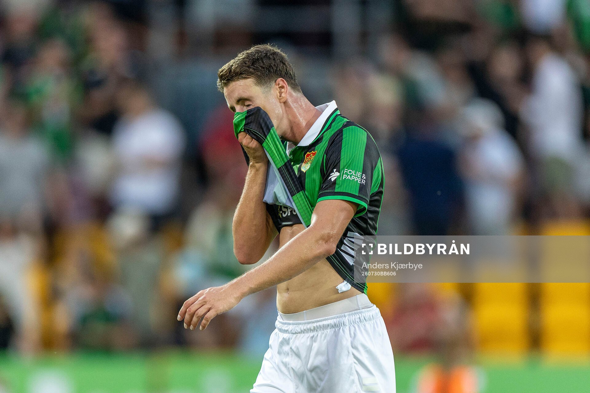 Oskar Erik Ågren of GAIS looks dejected
