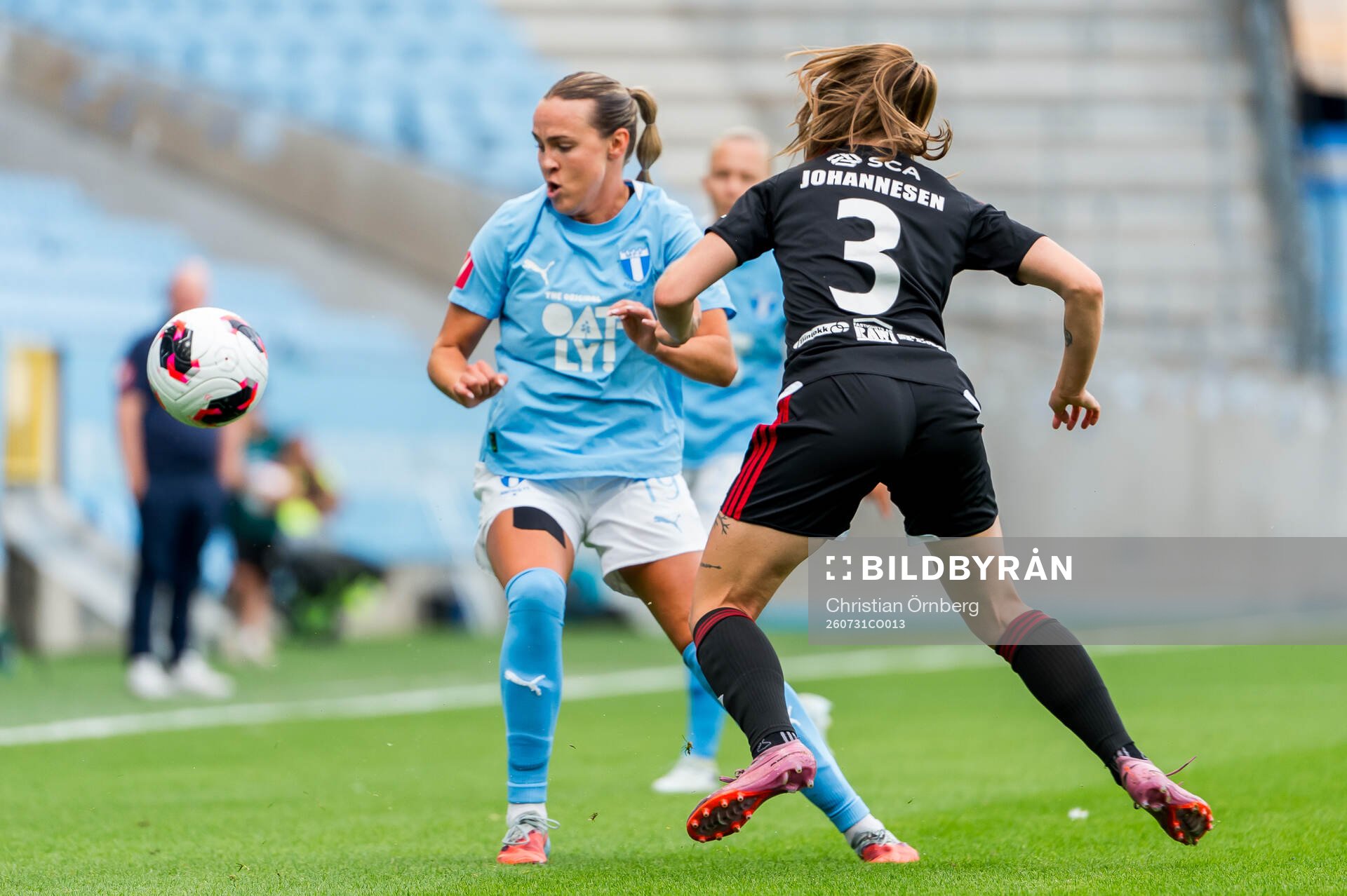 Malmö FFs Larkin Russell och Piteås Asla Johannesen