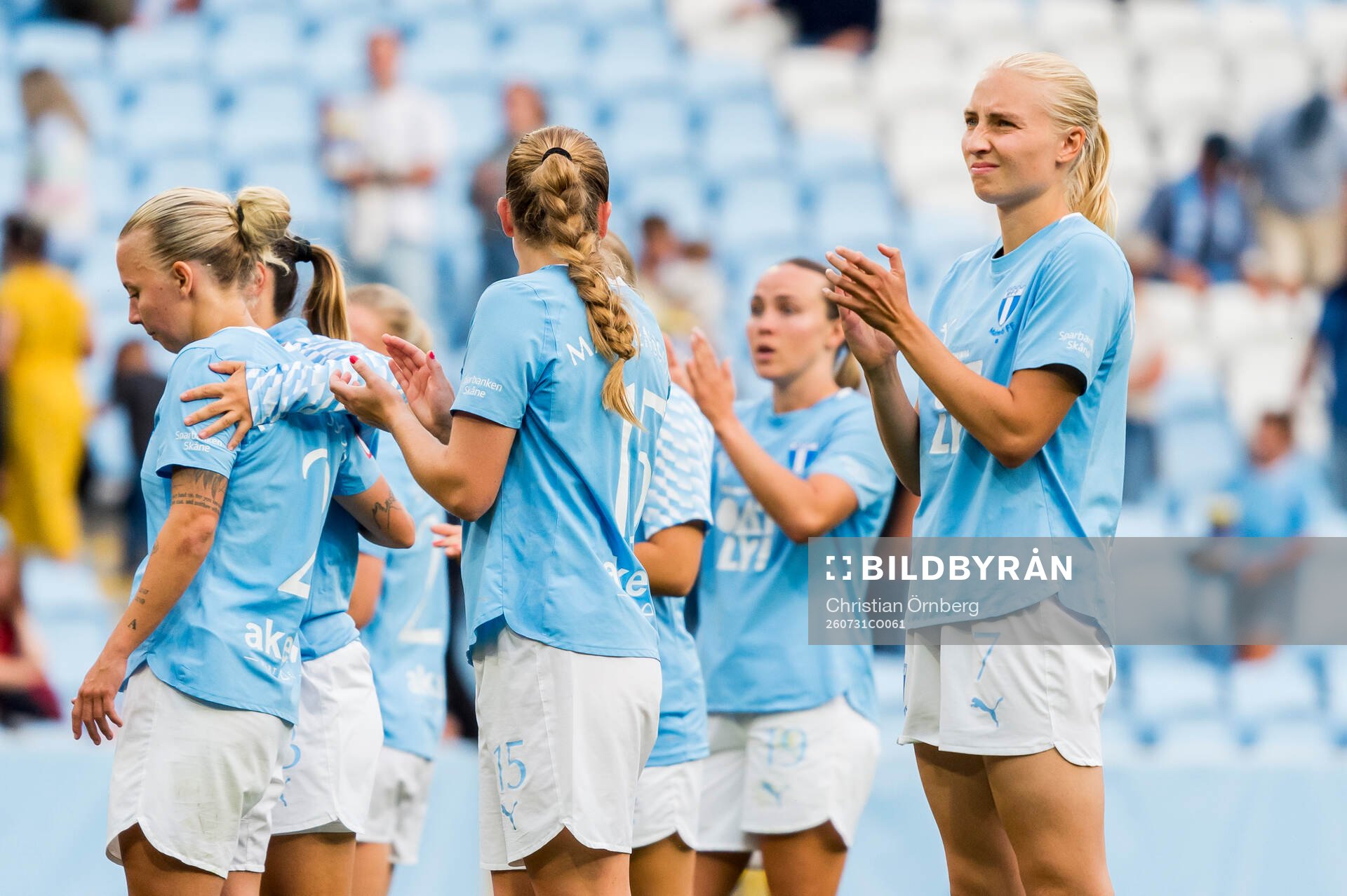 Malmö FFs Stinalisa Johansson deppar med lagkamraterna