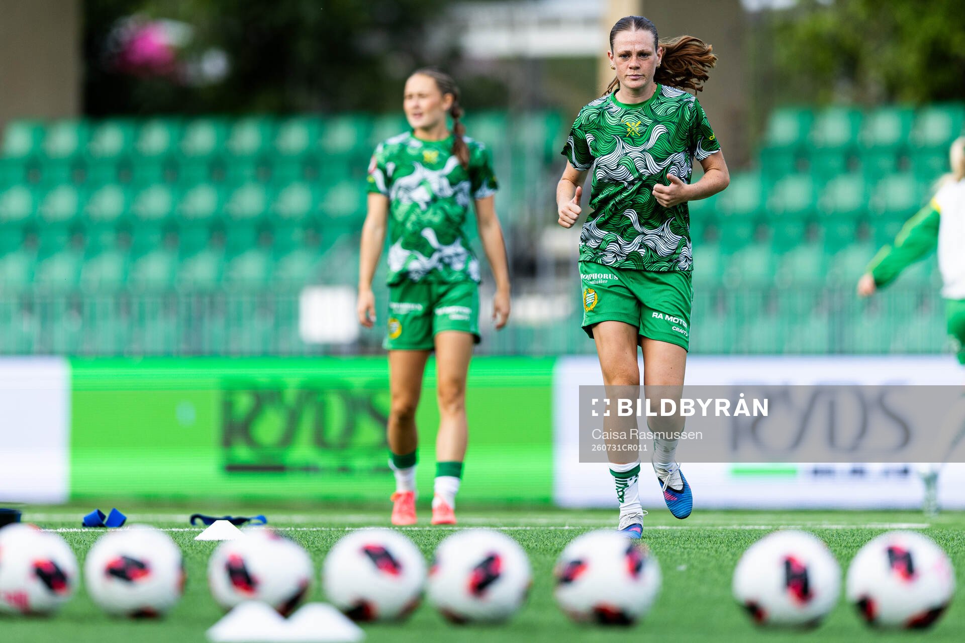 Hammarbys Sofia Reidy värmer upp