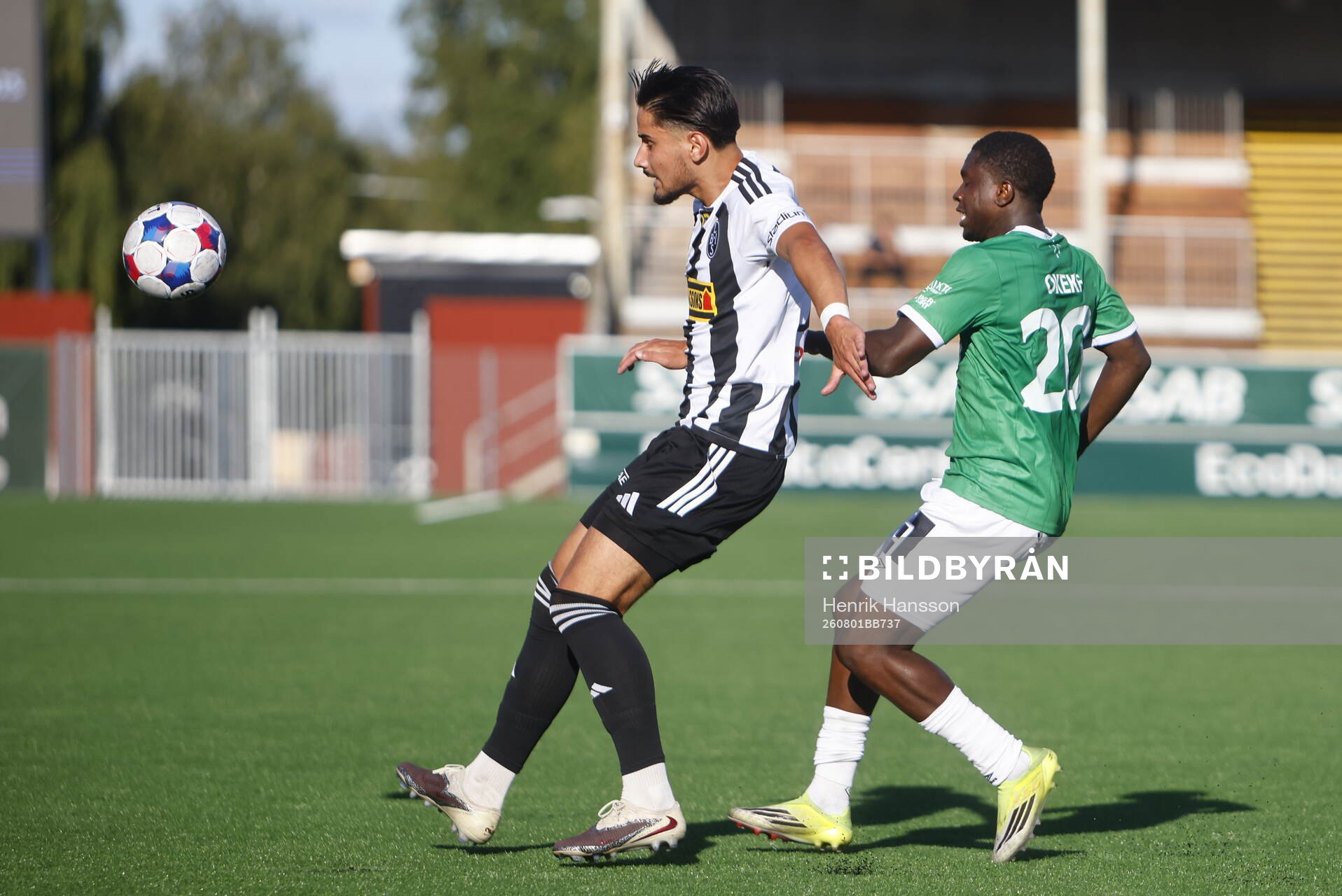 Landskronas Enes Hebibovic och Brages Ozor Victor Okeke