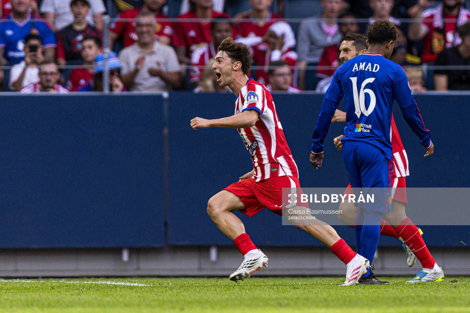 Castillo of Atletico de Madrid celebrates
