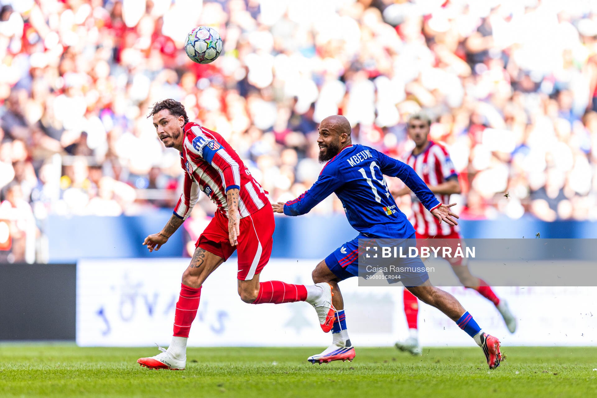 osé María Giménez of Atletico de Madrid and Bryan Mbeumo