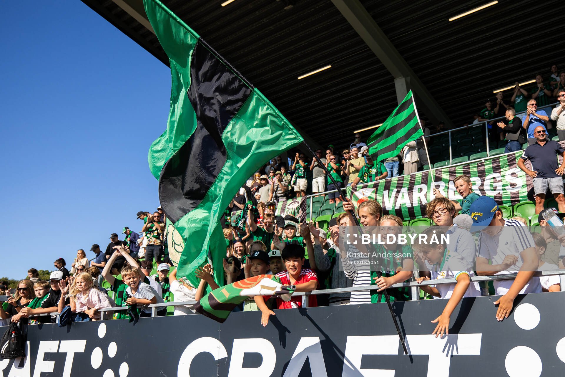Varbergs supportrar jublar