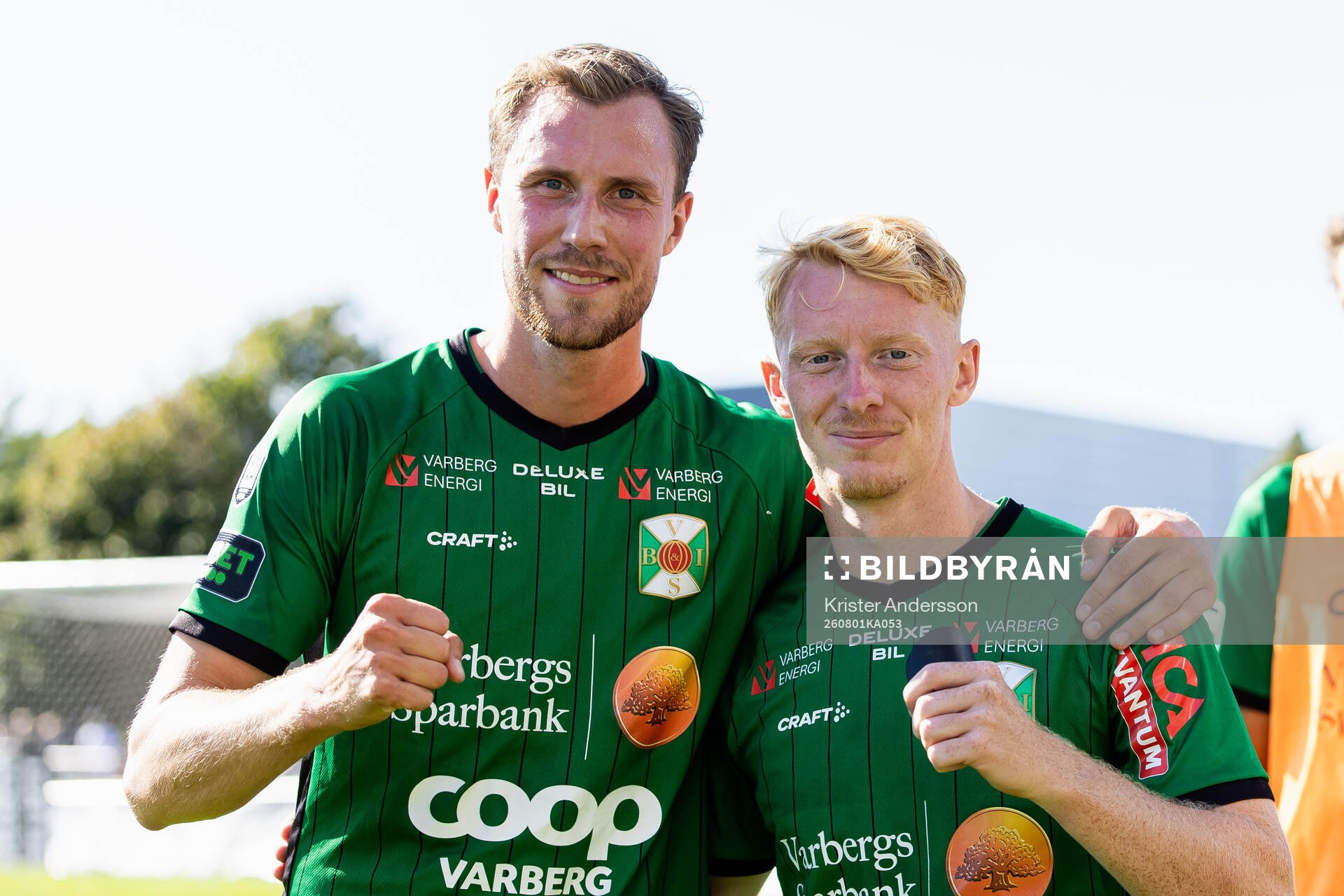 Varbergs Niklas Dahlström och Wilhelm Ärlig jublar