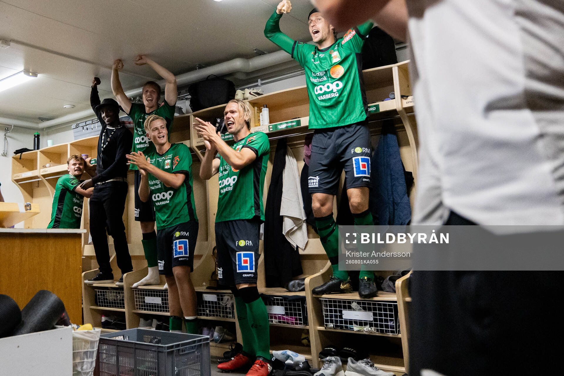 Varbergs spelare jublar