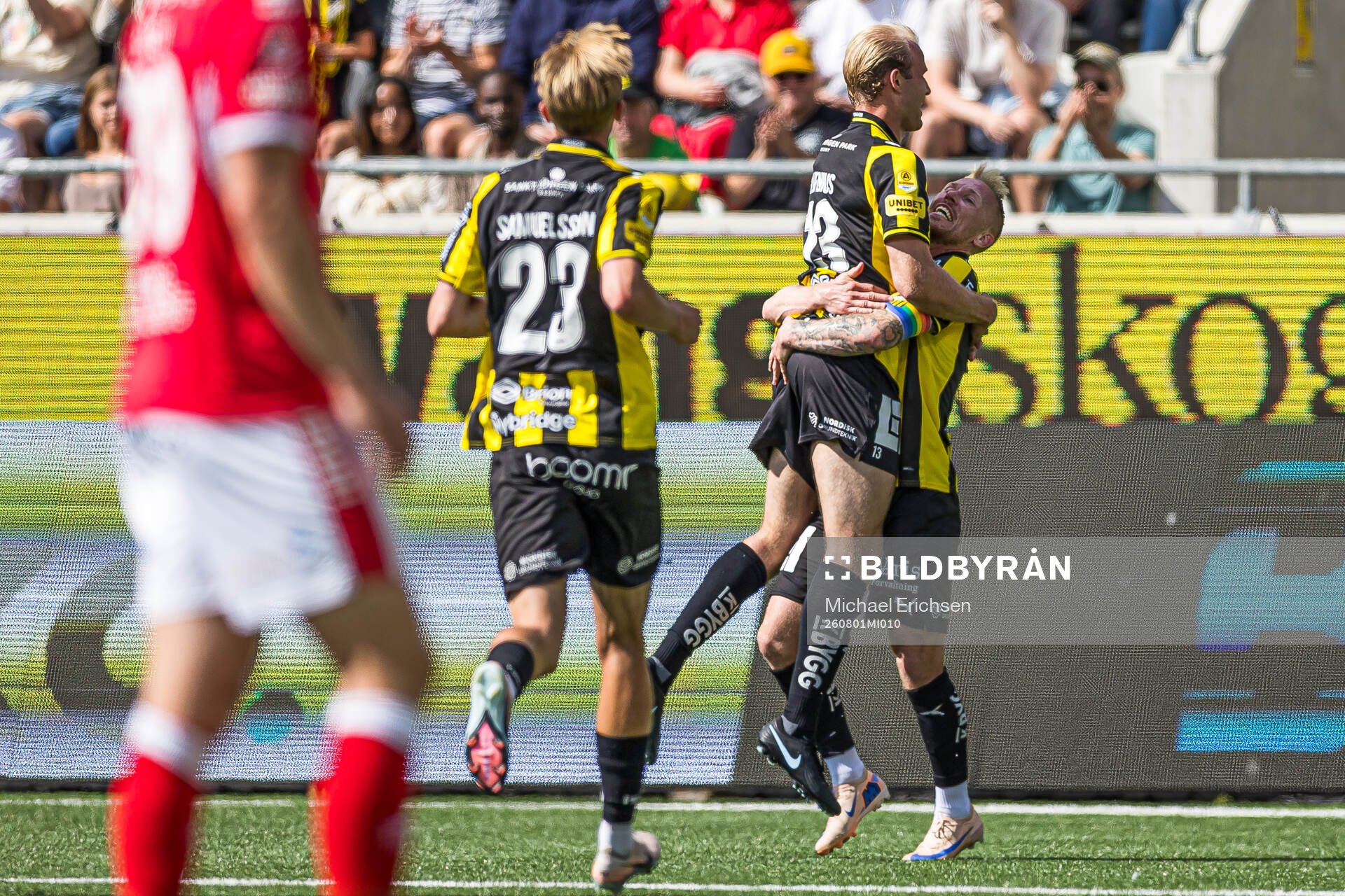 Häckens Harry Hilvenius och Mikkel Rygaard Jensen jublar