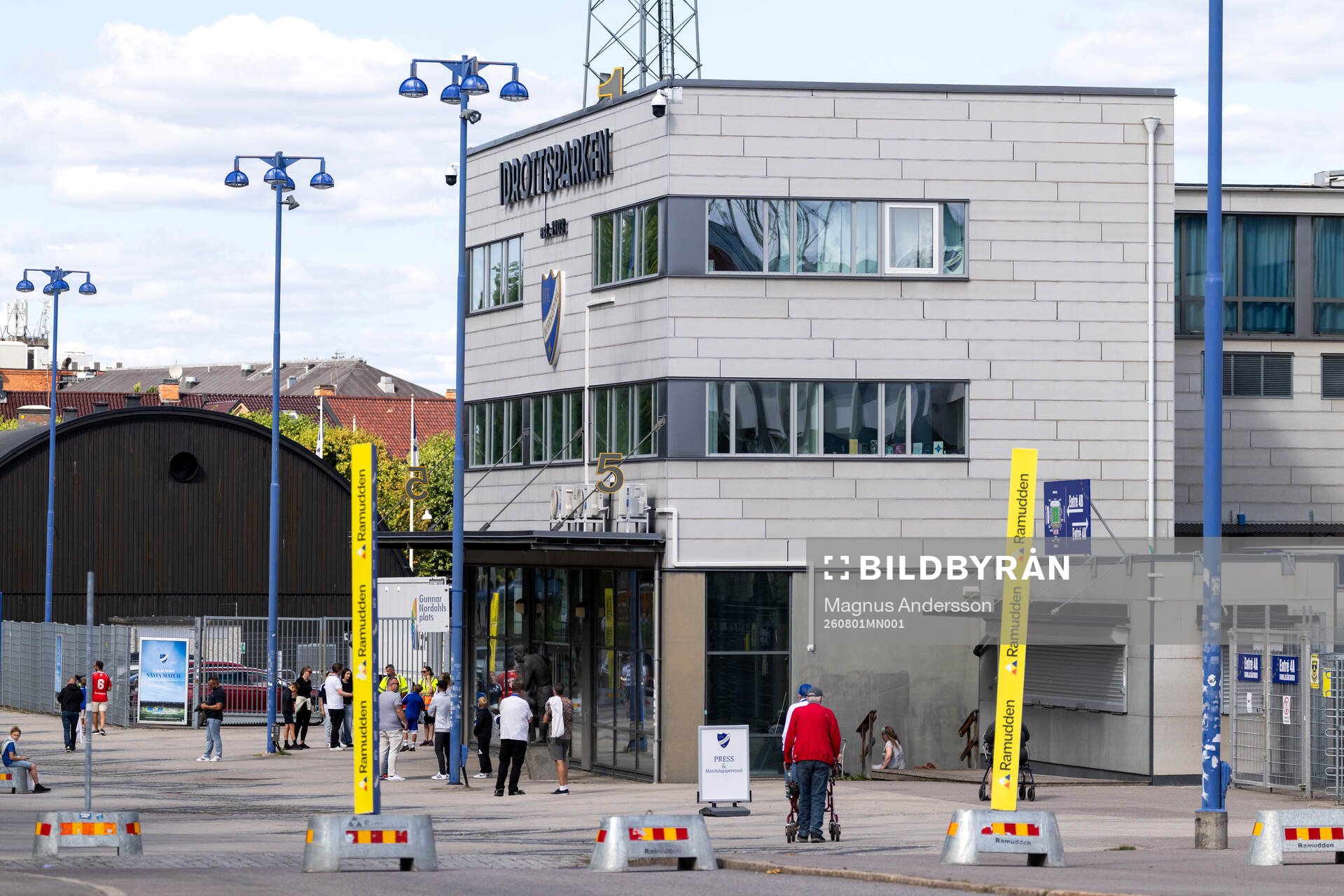 Exteriör vy av Norrköpings Idrottspark