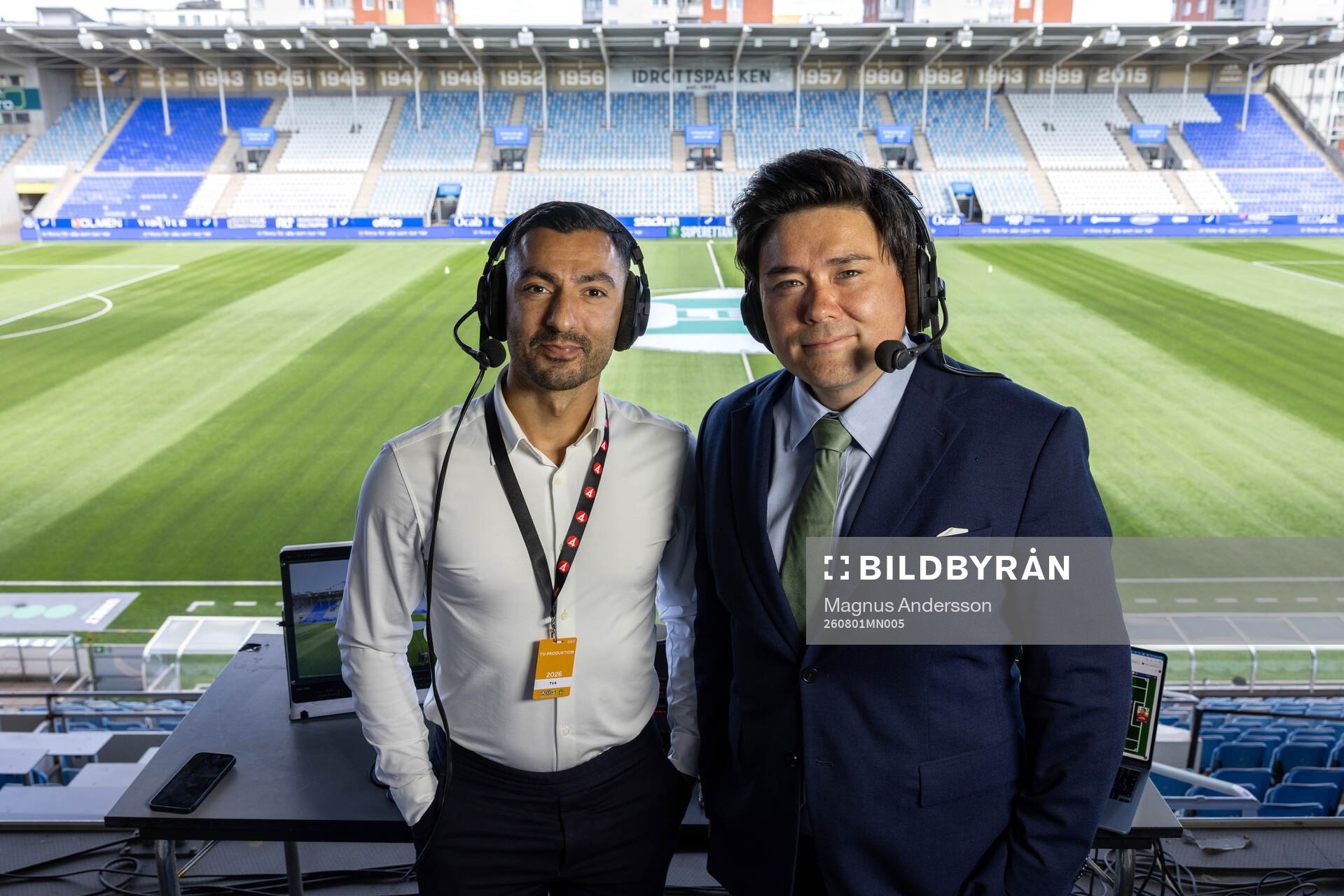TV4s kommentatorer Jiloan Hamad och Marcus Bühlund