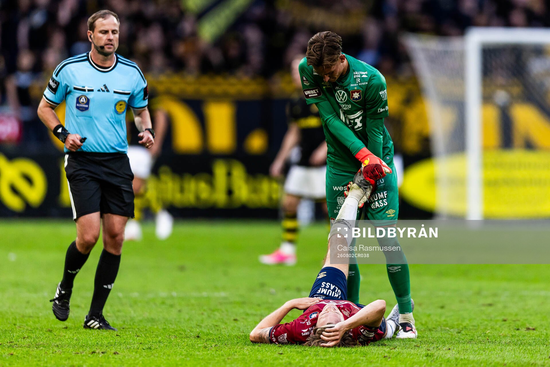 Örgrytes Christoffer Styffe och målvakt Hampus Gustafsson