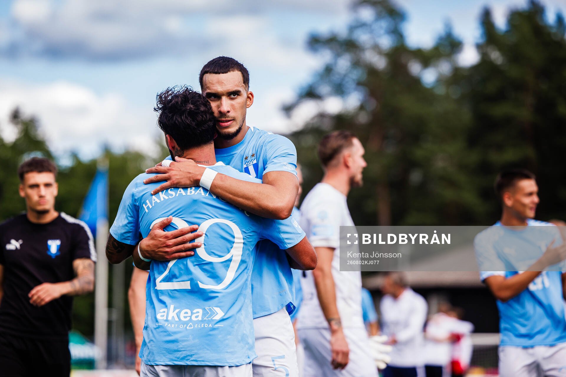 Malmö FFs Sead Haksabanovic och Andrej Djuric jublar