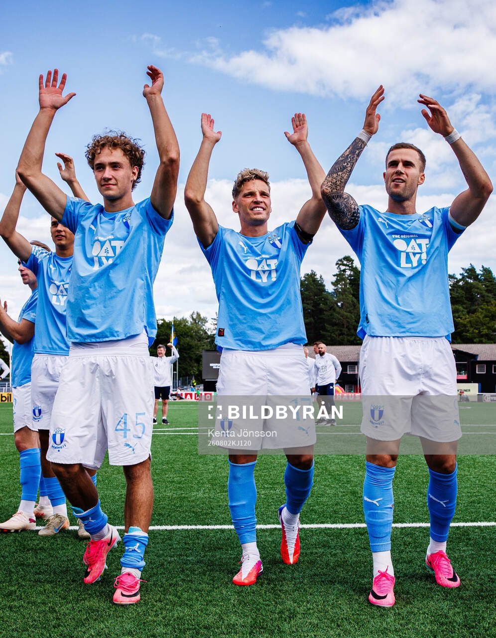 Malmö FFs Anton Höög, Jens Stryger Larsen och Diego