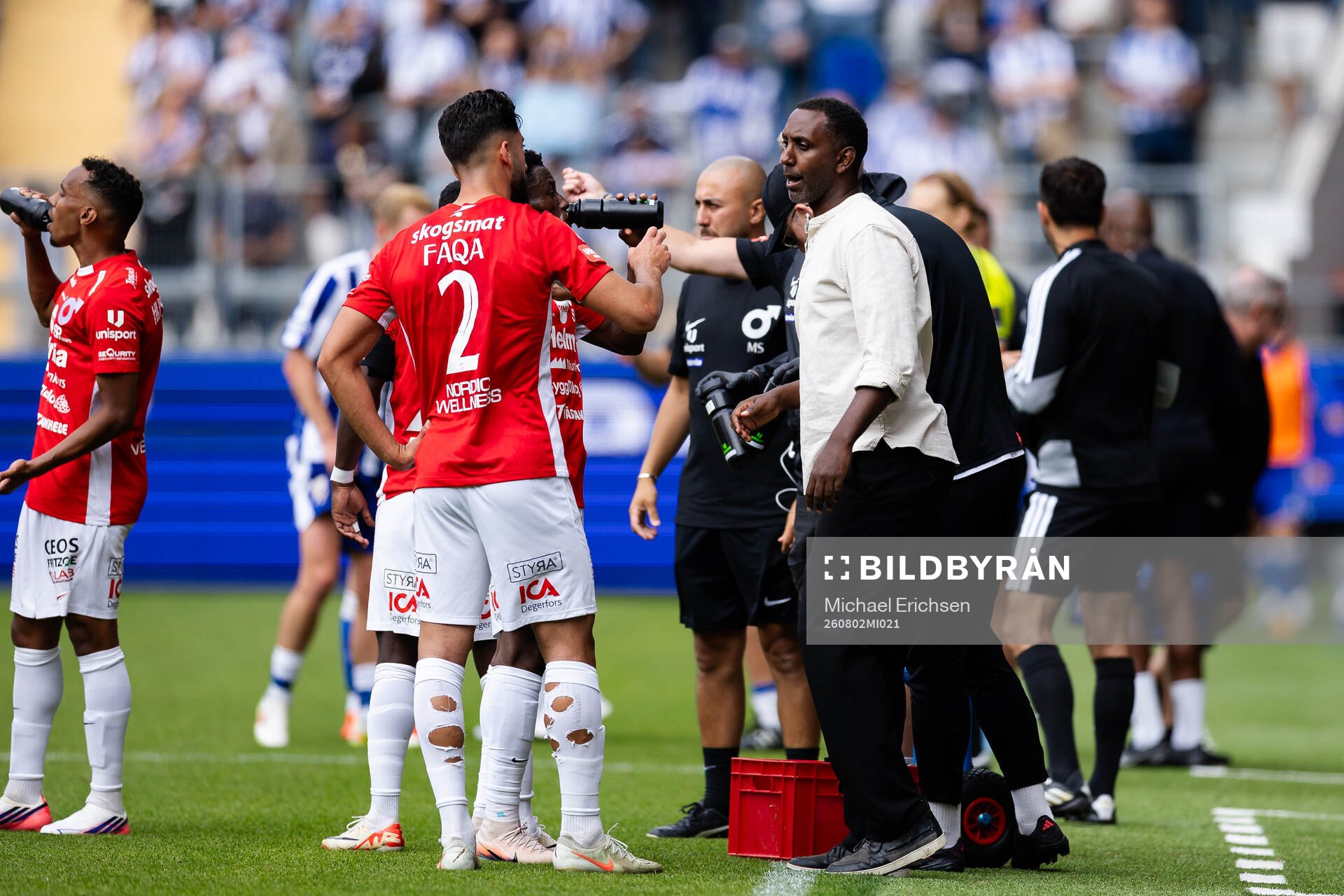 Degerfors Ahmad Faqa och huvudtränare Henok Goitom