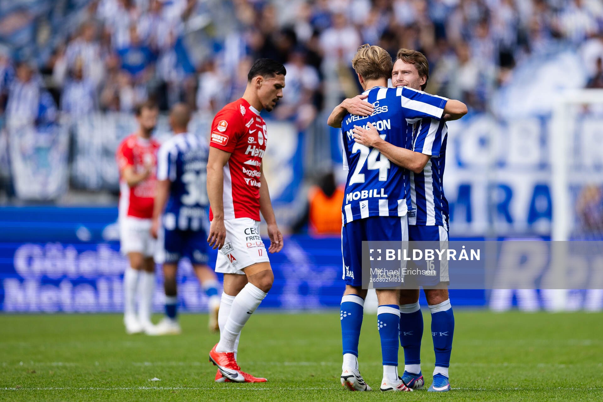 IFK Göteborgs Oliver Månsson och Filip Ottosson  jublar