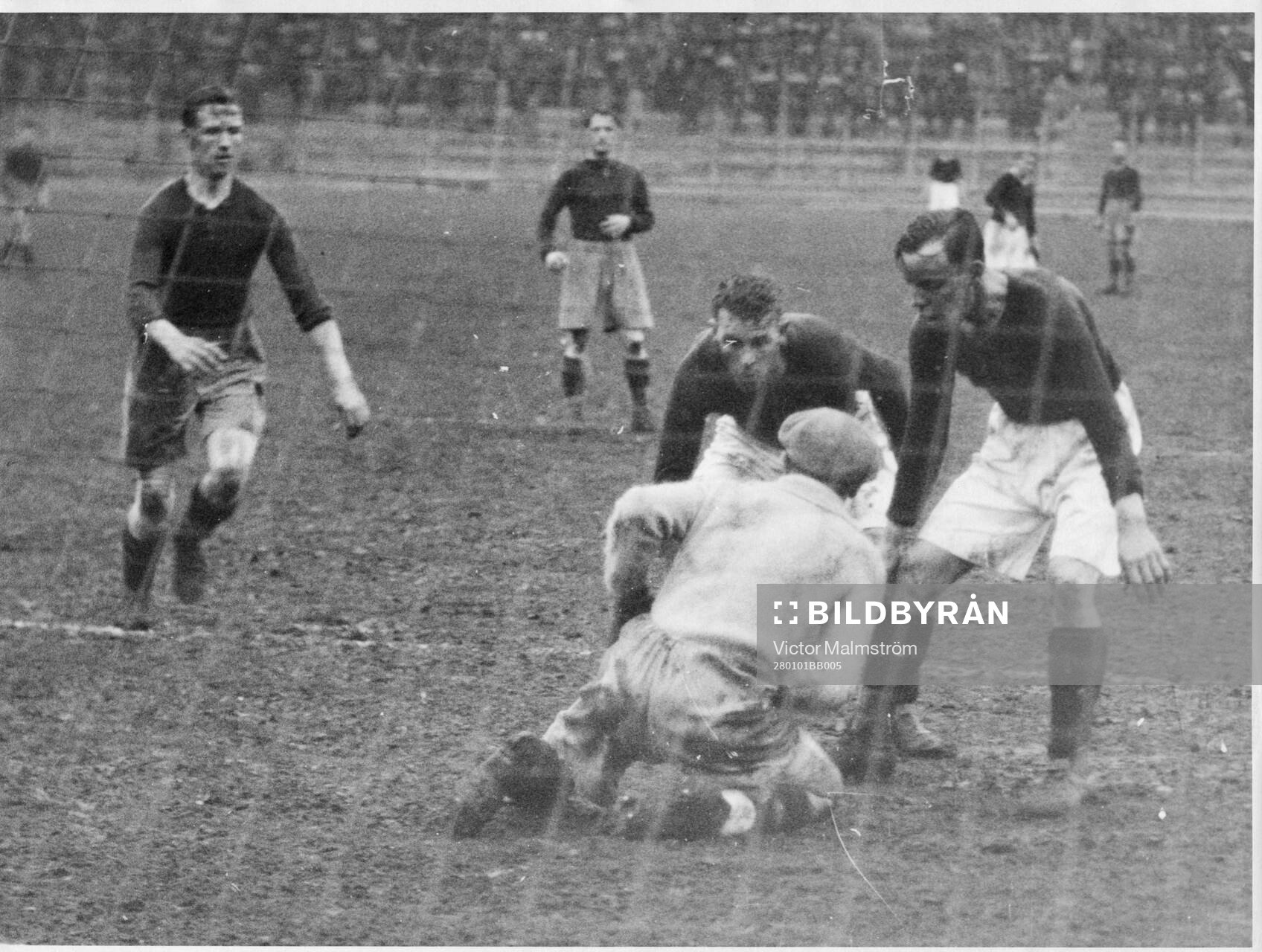Fotboll, AIK - Örgryte. 1928. Stockholm Olympiastadion.