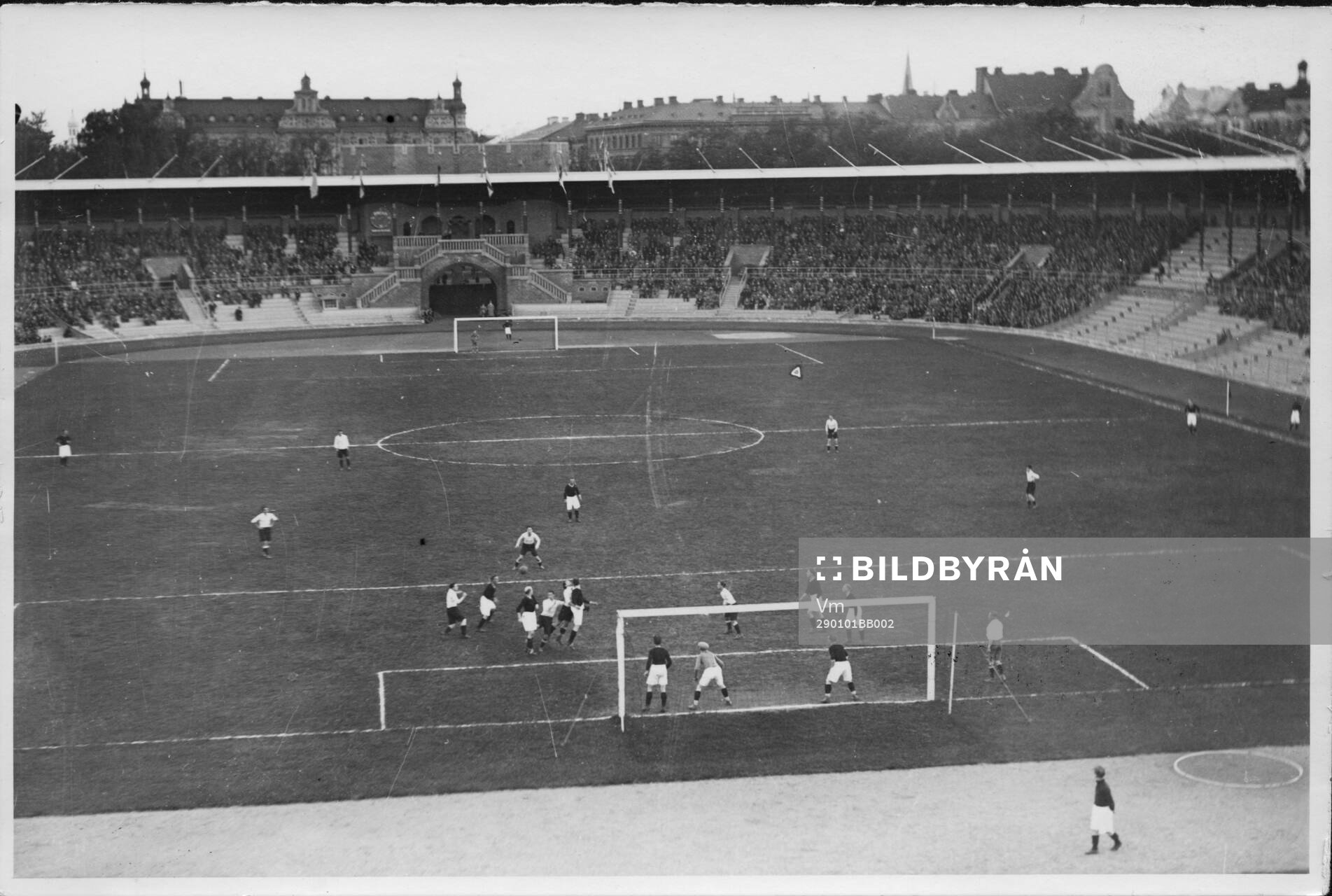 Fotboll, AIK-Barcelona, 1929. Stockhoms Olympiastadion.