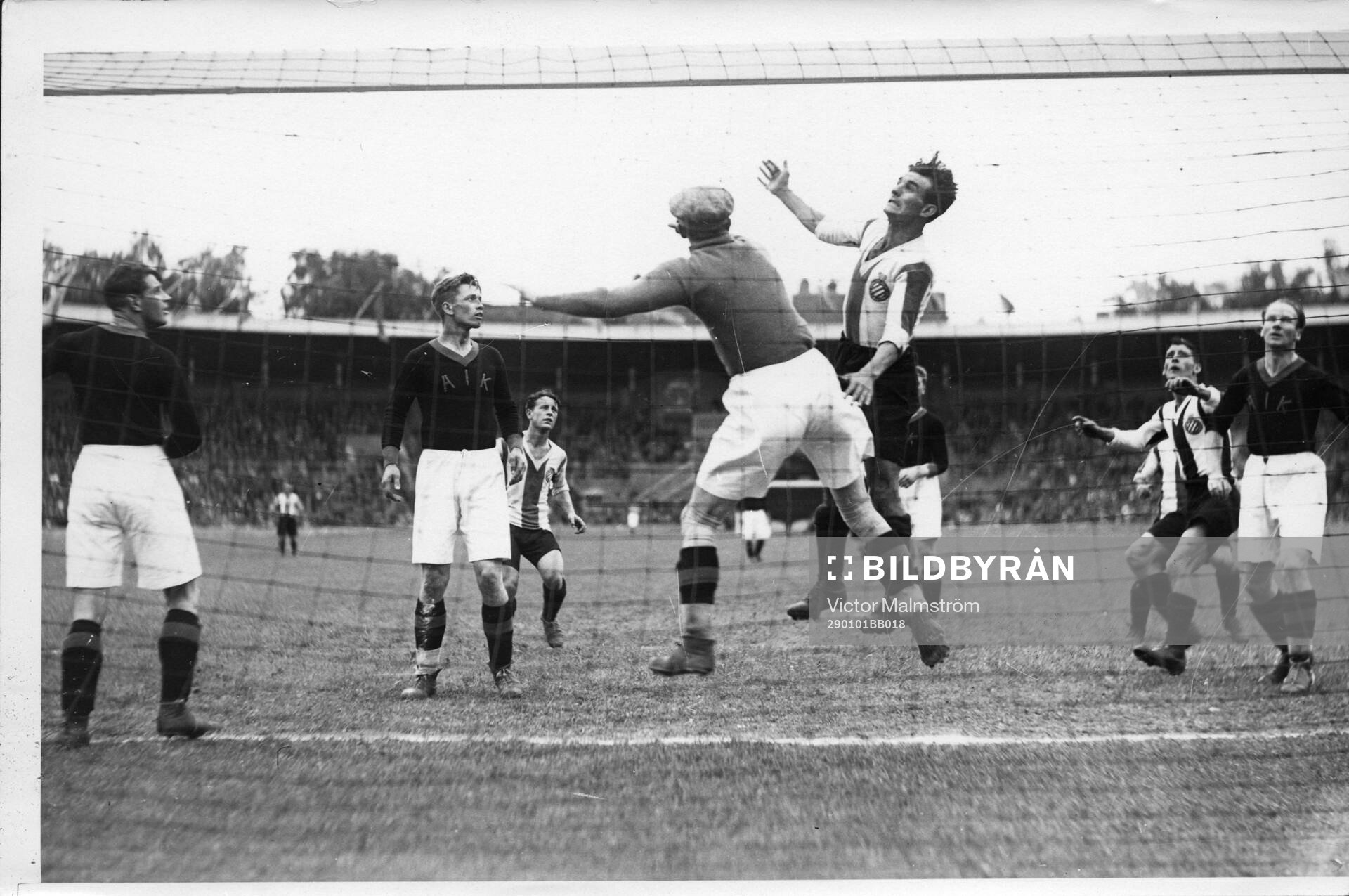 Stadion. AIK - Espanyol. 1929. Editors note: exakt tid
