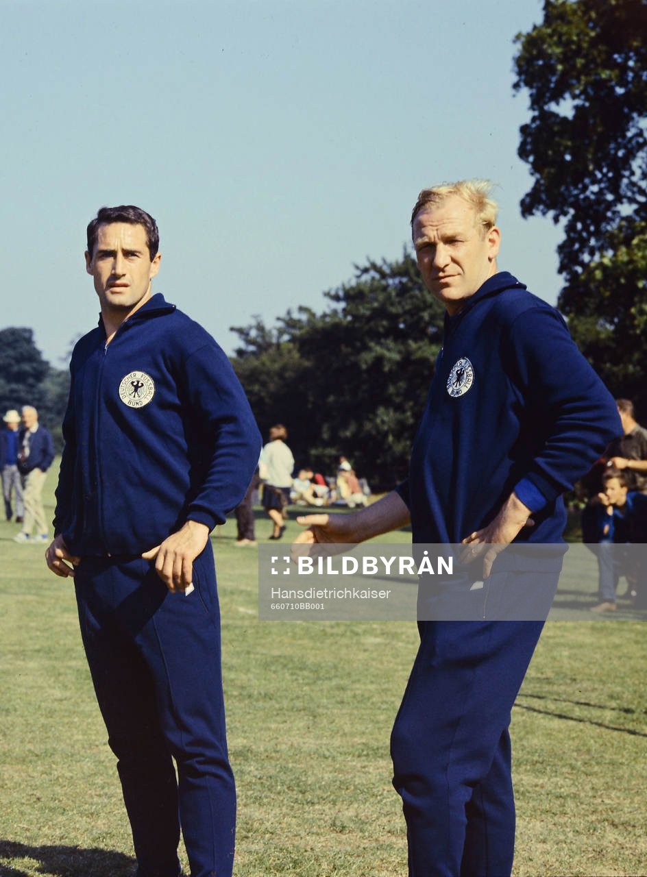 Träning med Hans Tilkowski och Bert Trautmann