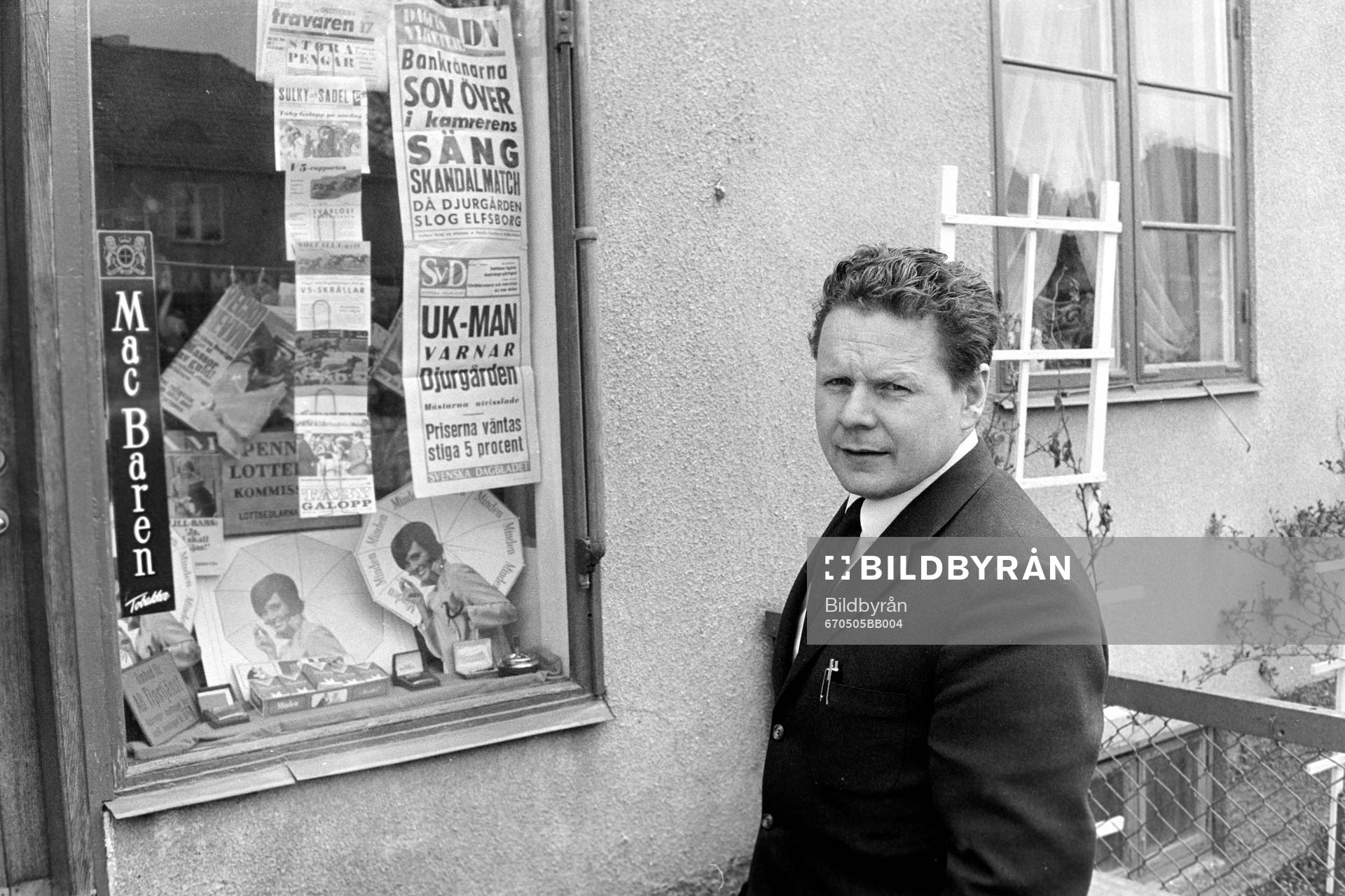 Gösta Sandberg, Djurgården läser löpsedlarna från DN