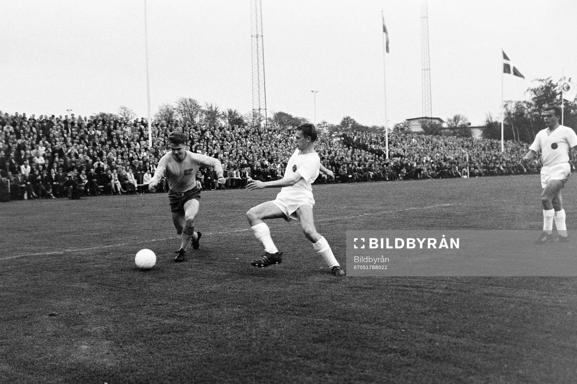 Sveriges Roger Magnusson i dribblingstagen