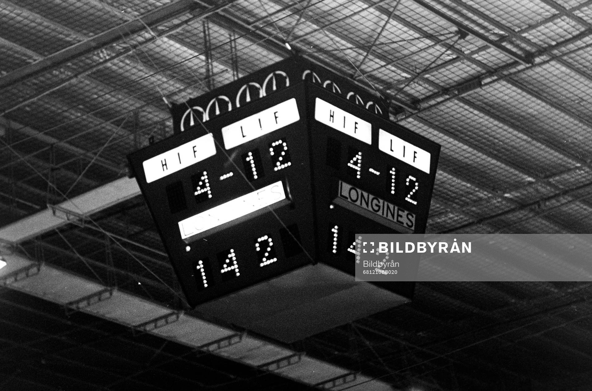 Resultattavlan på arenan