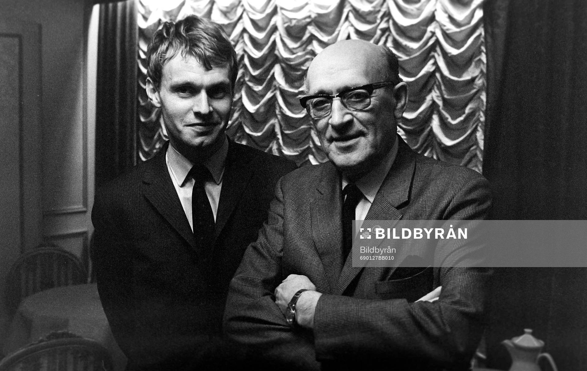 Ingvar Svensson till vänster och Eric Persson, ordförande