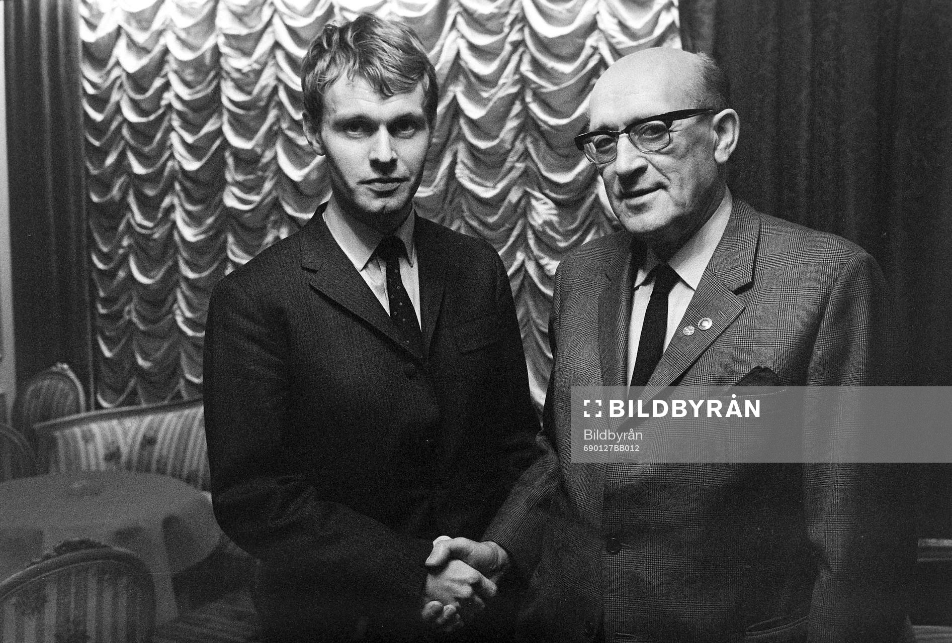 Ingvar Svensson till vänster och Eric Persson, ordförande